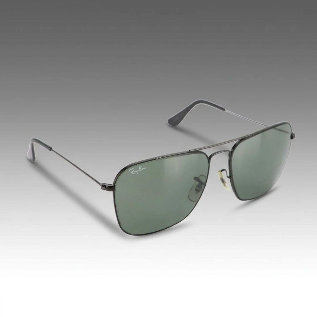 Ray-Ban L0280 Geometric Aviator Gunmetal Framed Caravan Sunglasses with Case