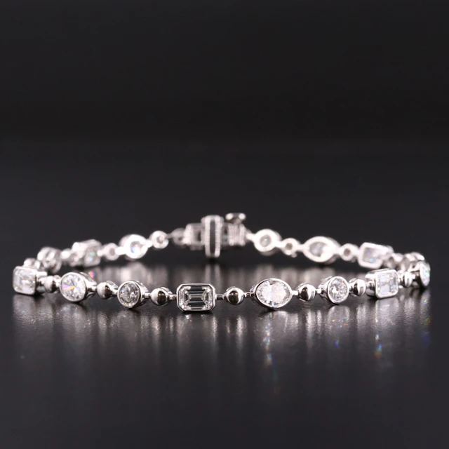 14K 5.00 CTW Lab Grown Diamond Bracelet with IGI Report