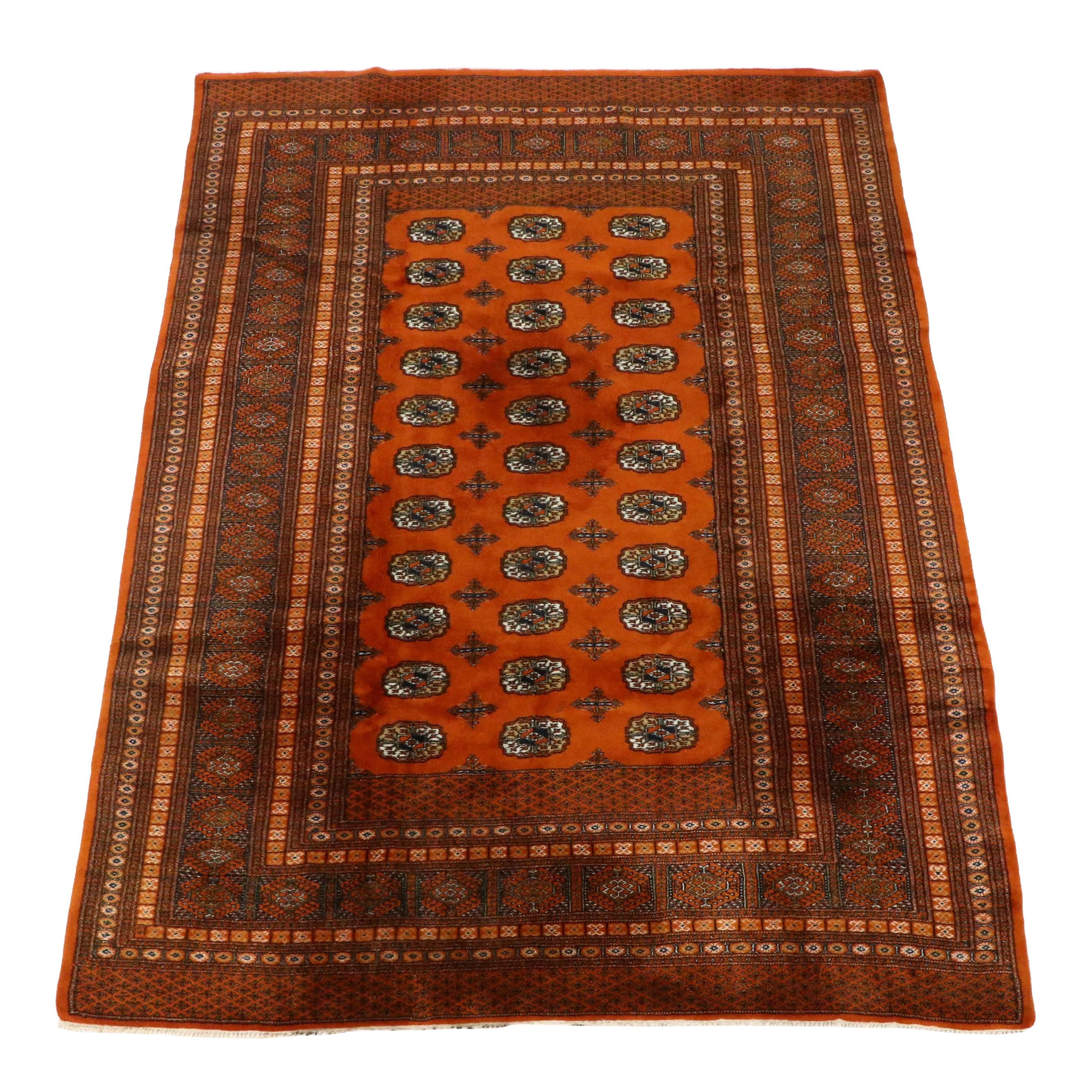 7'4 x 10'1 Hand-Knotted Pakistani Bokhara Area Rug