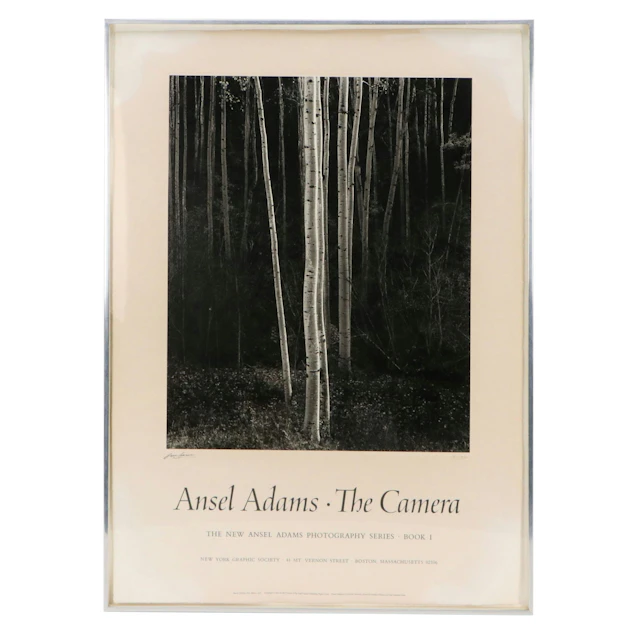 Ansel Adams Offset Lithograph Poster "Aspens, Northern New Mexico," 1981