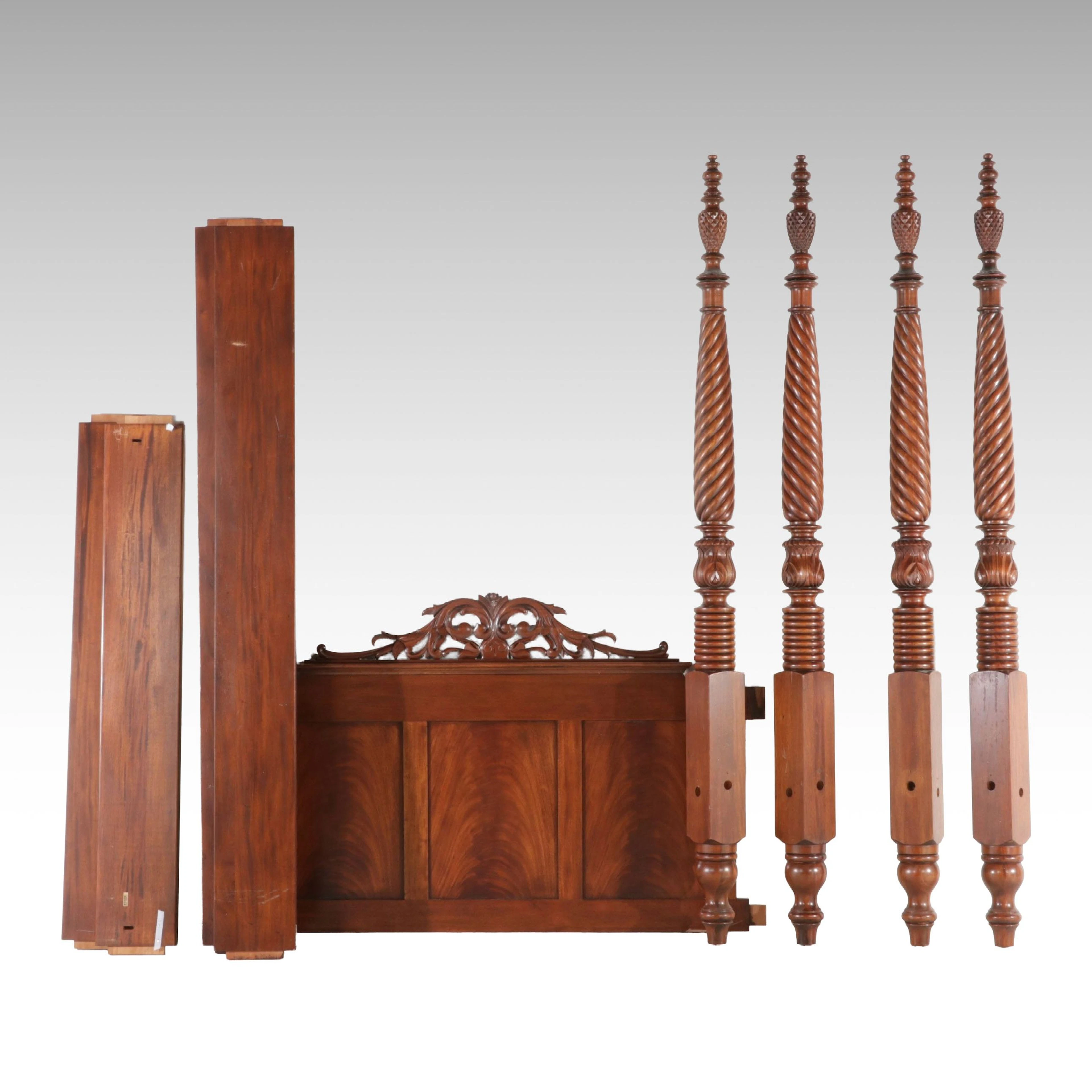 Antiquities by Stickley Victorian Style Four-Poster Bed Frame