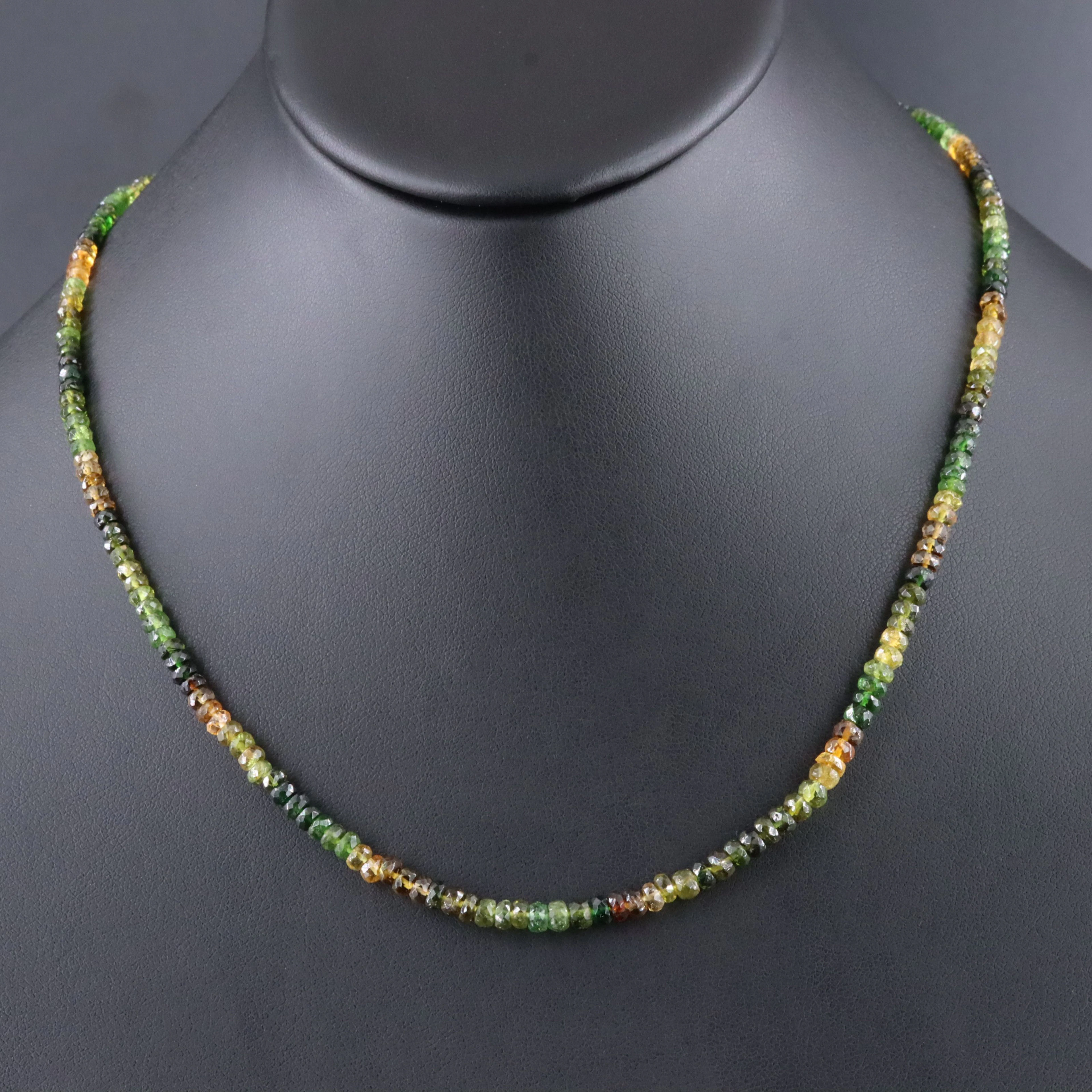 Tourmaline Necklace with 14K Clasp and Chain