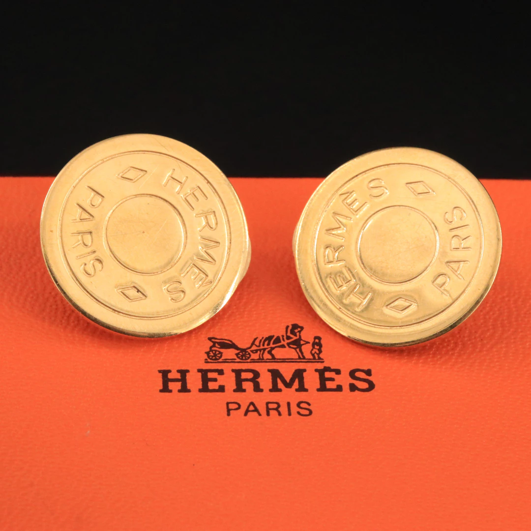Hermès Clou de Selle Clip Earrings