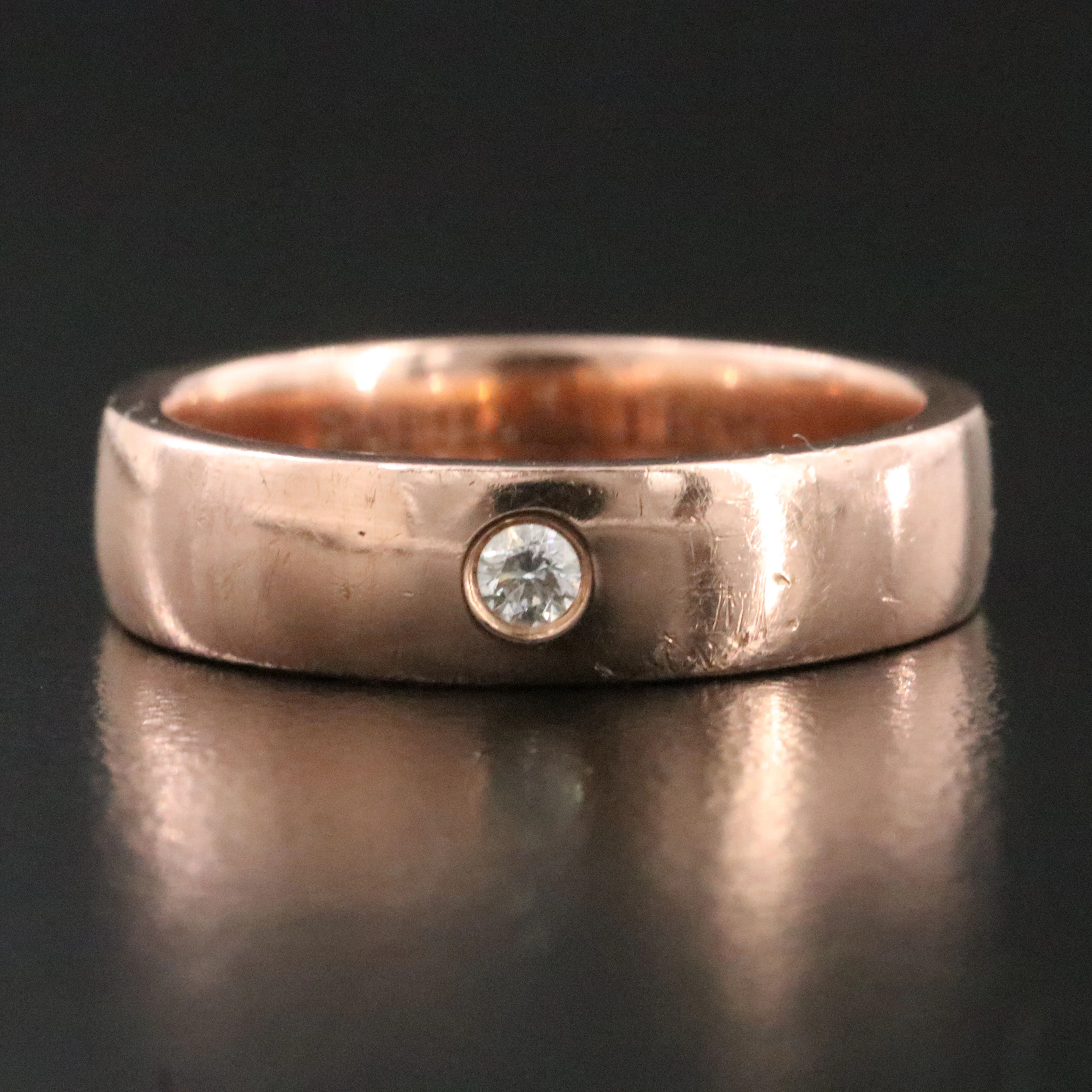 Raphaël Léon 14K 0.05 CT Diamond Rose Gold Band
