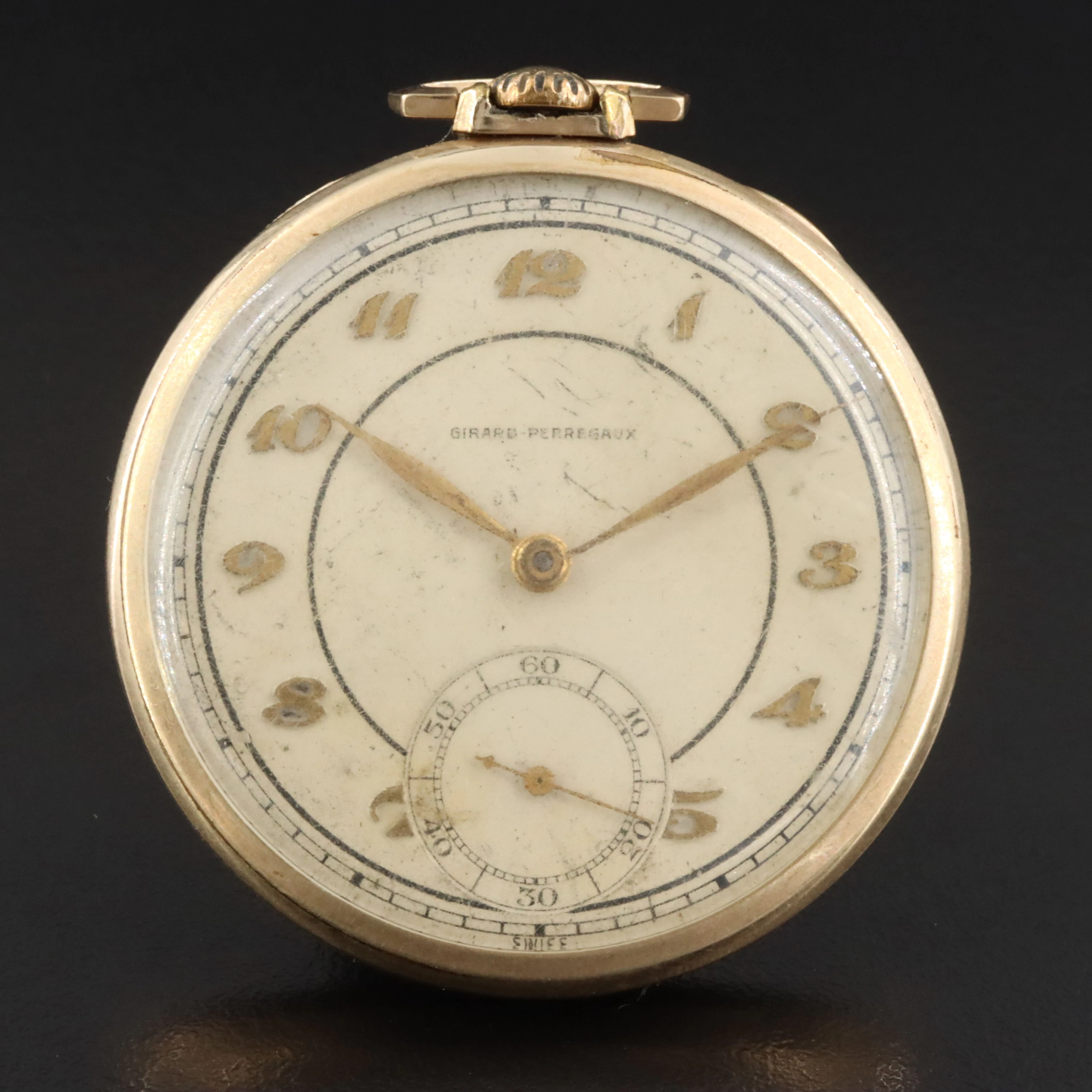 Girard Perregaux Vintage Open Face Gold-Filled Pocket Watch
