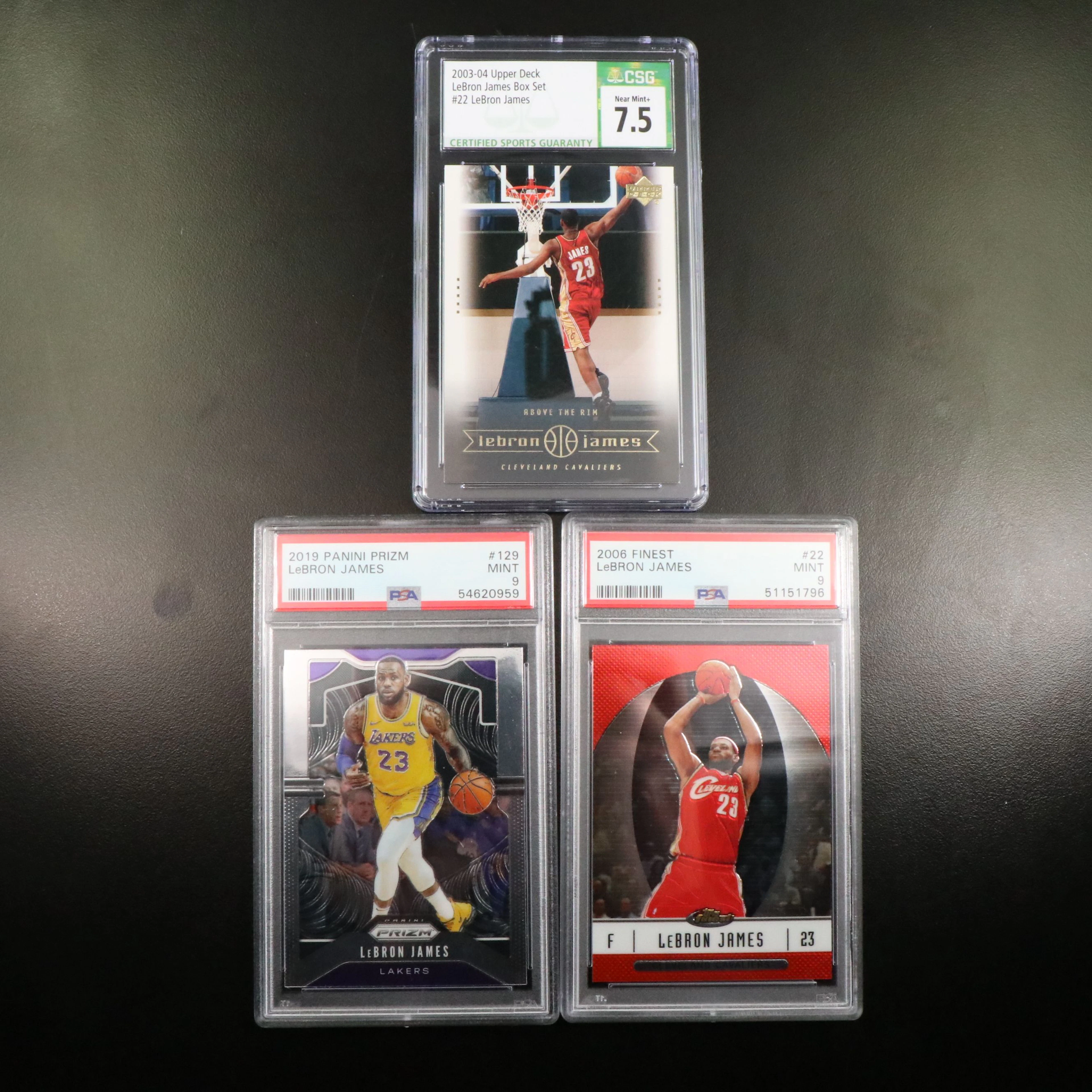LeBron James Graded Basketball Cards Featuring Rookie Year and More
