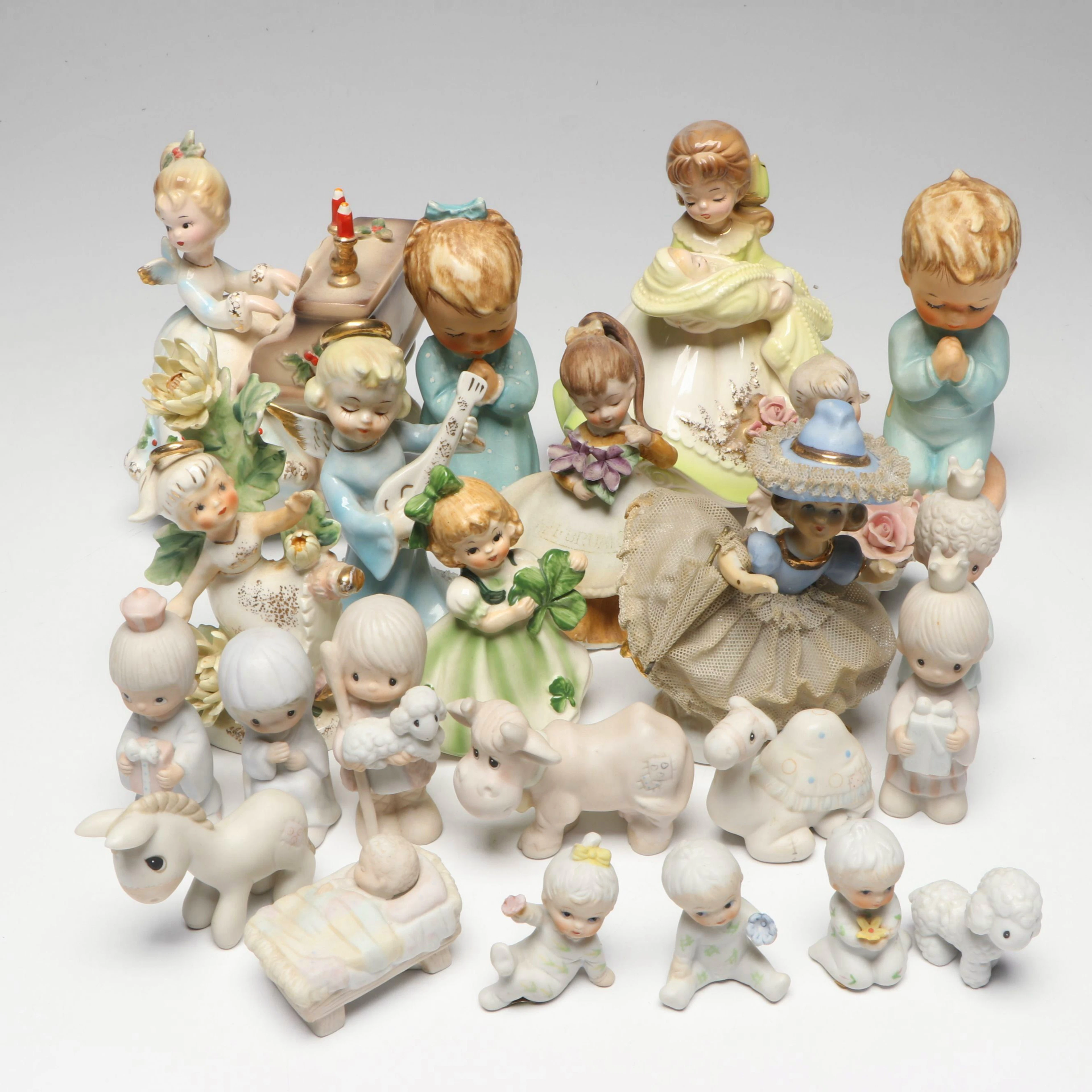 Goebel, Precious Moments, Japanese and More Porcelain Figurines and Music Boxes