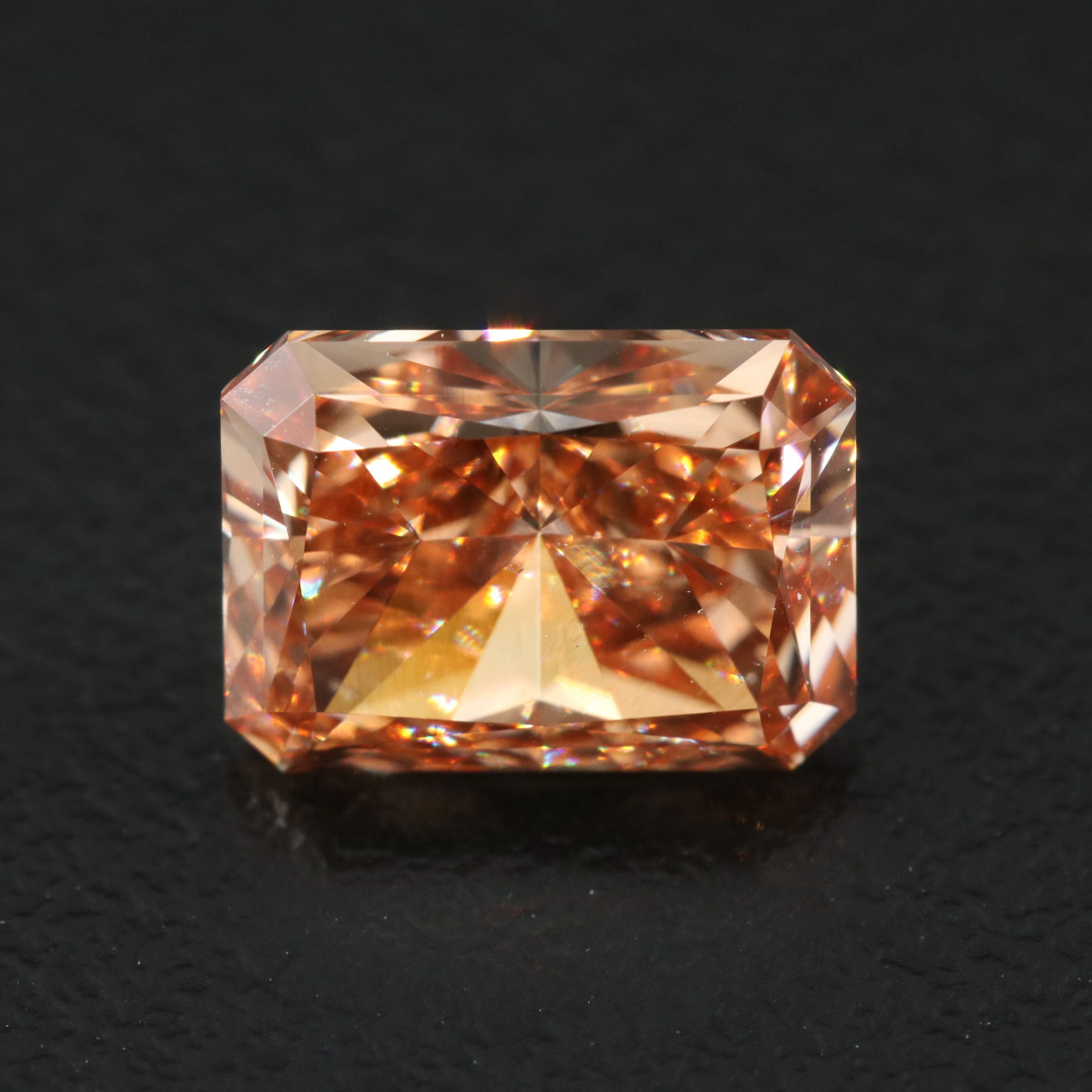 Loose 2.00 CT Fancy Orange Lab Grown Diamond