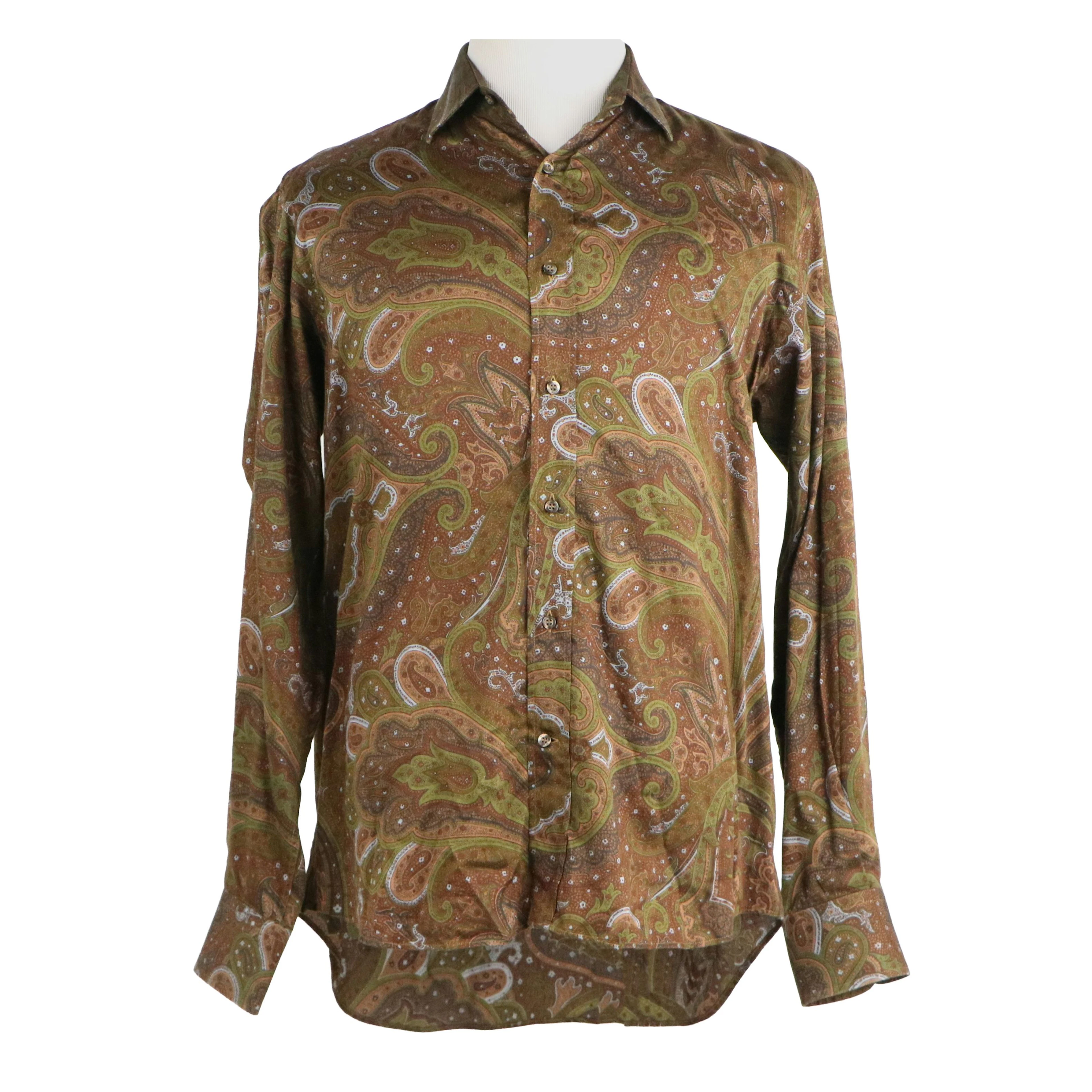 ETRO Printed Cotton/Silk Button-Up Shirt