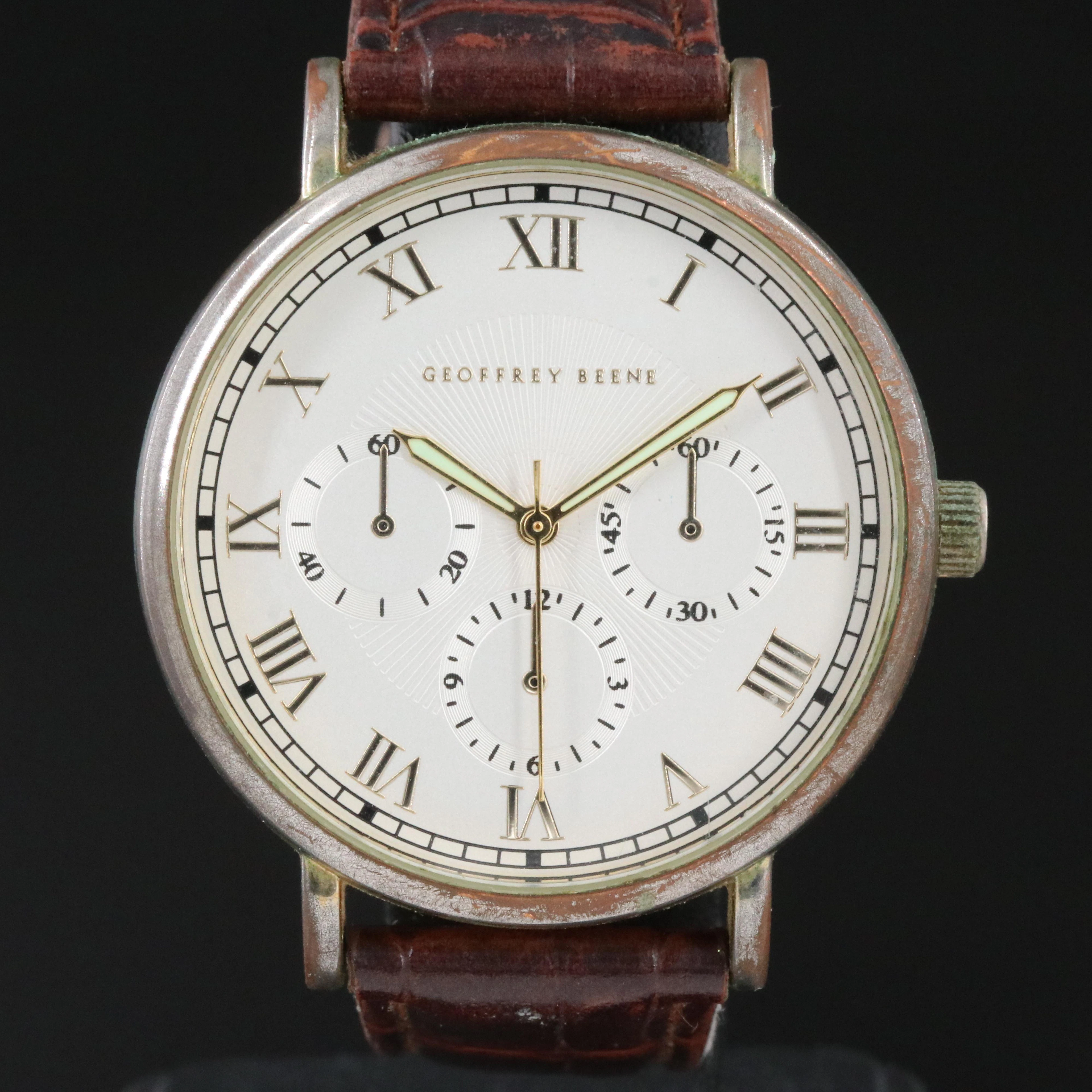 Geoffrey Beene Roman Numeral 42mm Quartz Watch