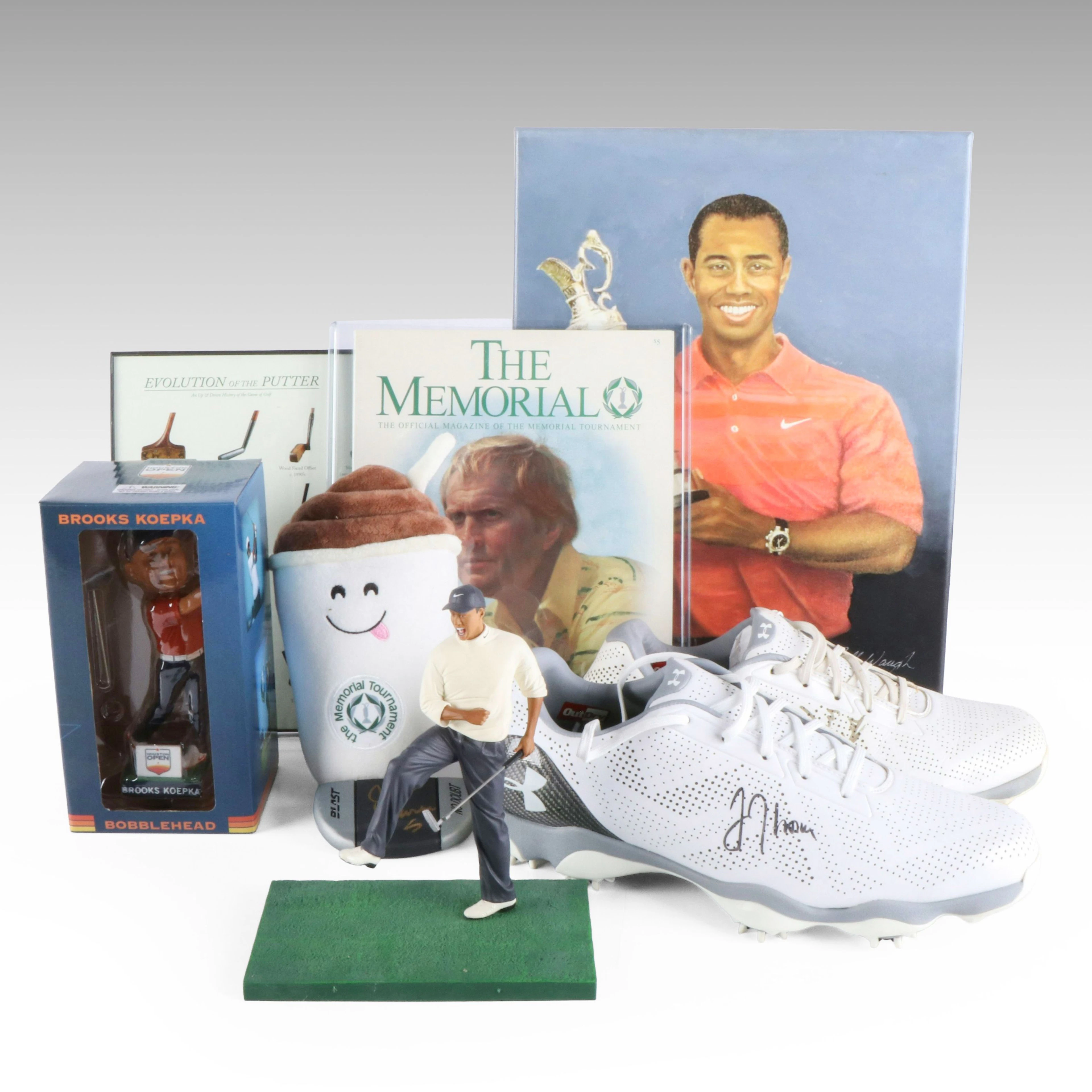 Pro Golf Memorabilia Group, Including Tiger Woods Print, Signatures and More