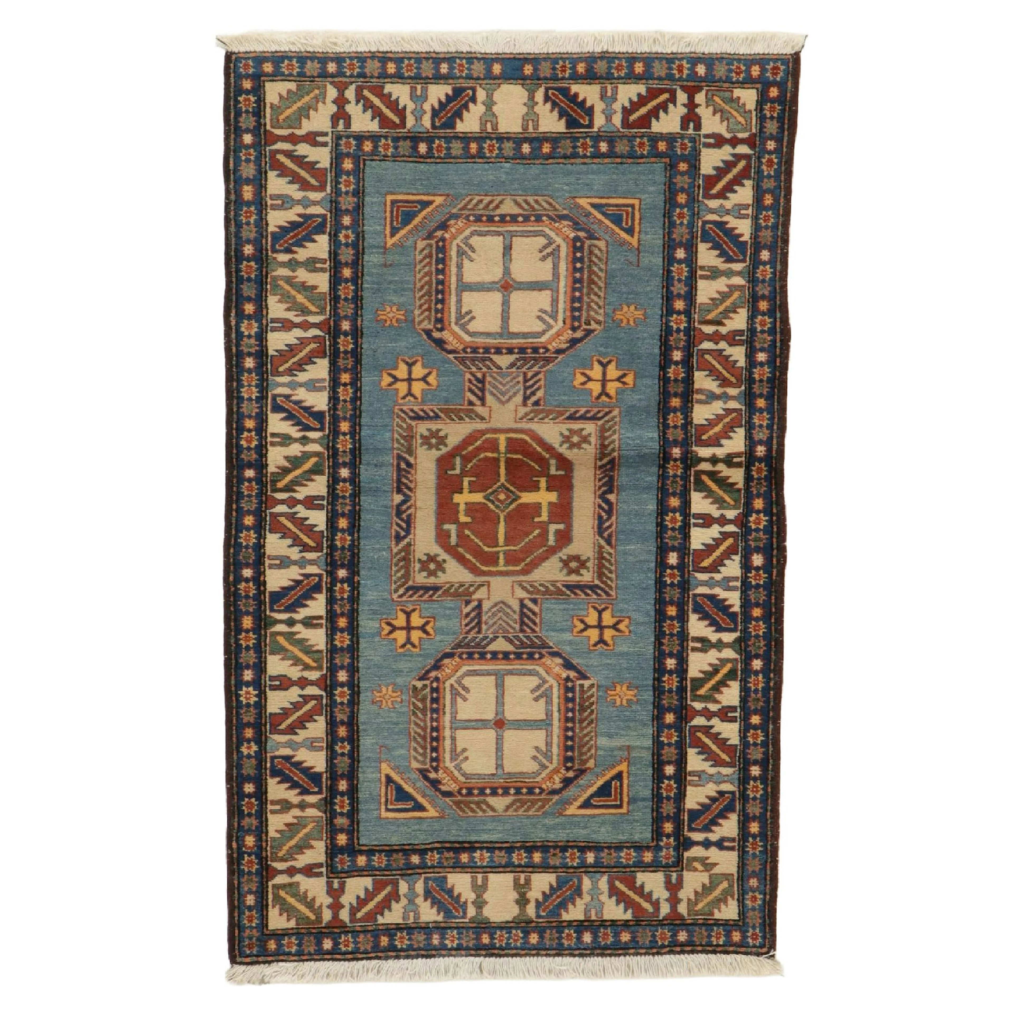 3'2 x 5'3 Hand-Knotted Caucasian Baku Area Rug