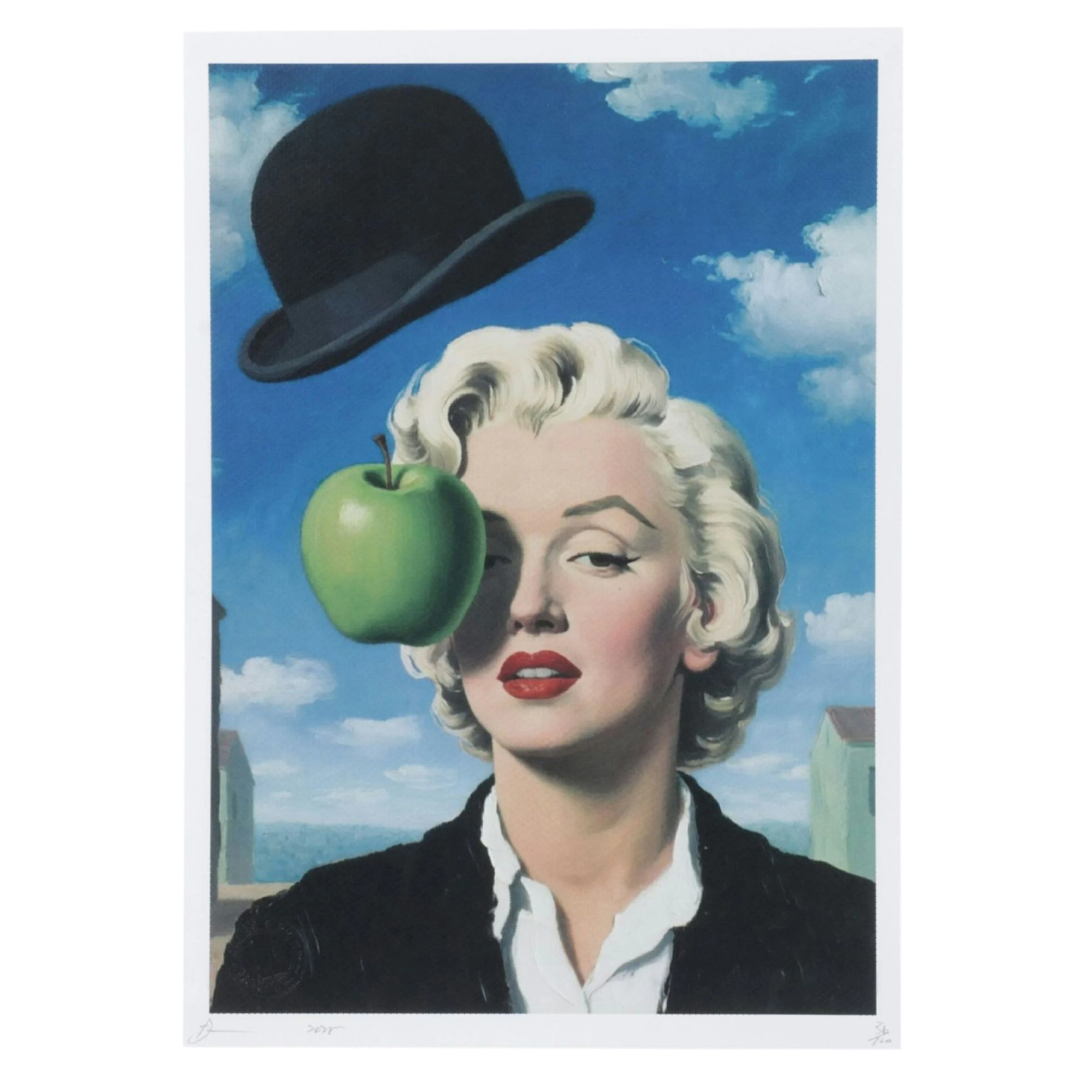 Death NYC Pop Art Digital Print Homage to René Magritte x Marilyn Monroe, 2025