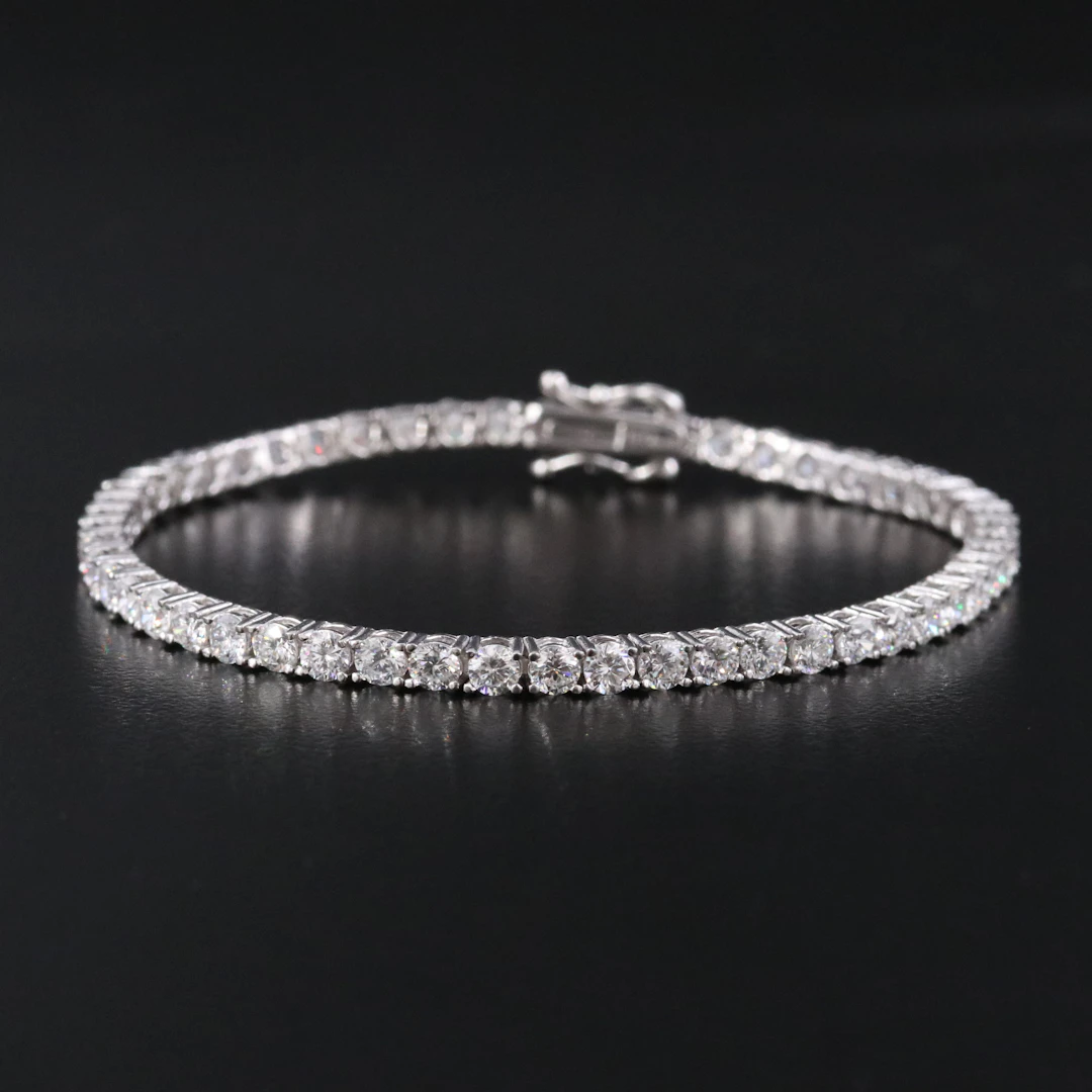 Sterling 4.68 CTW Lab Grown Diamond Line Bracelet