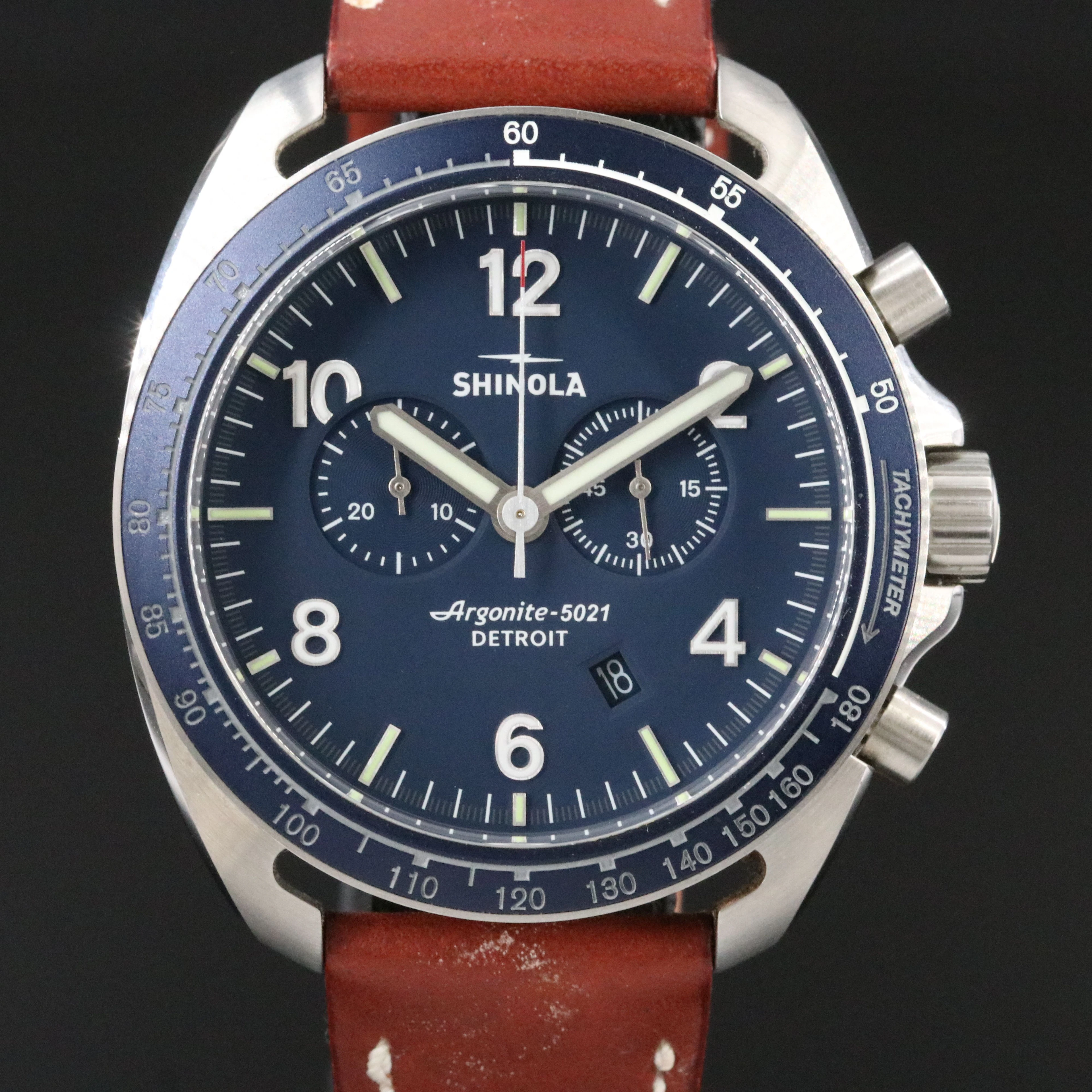Shinola Rambler Tachymeter Chronograph 45mm Quartz Watch SO120007929