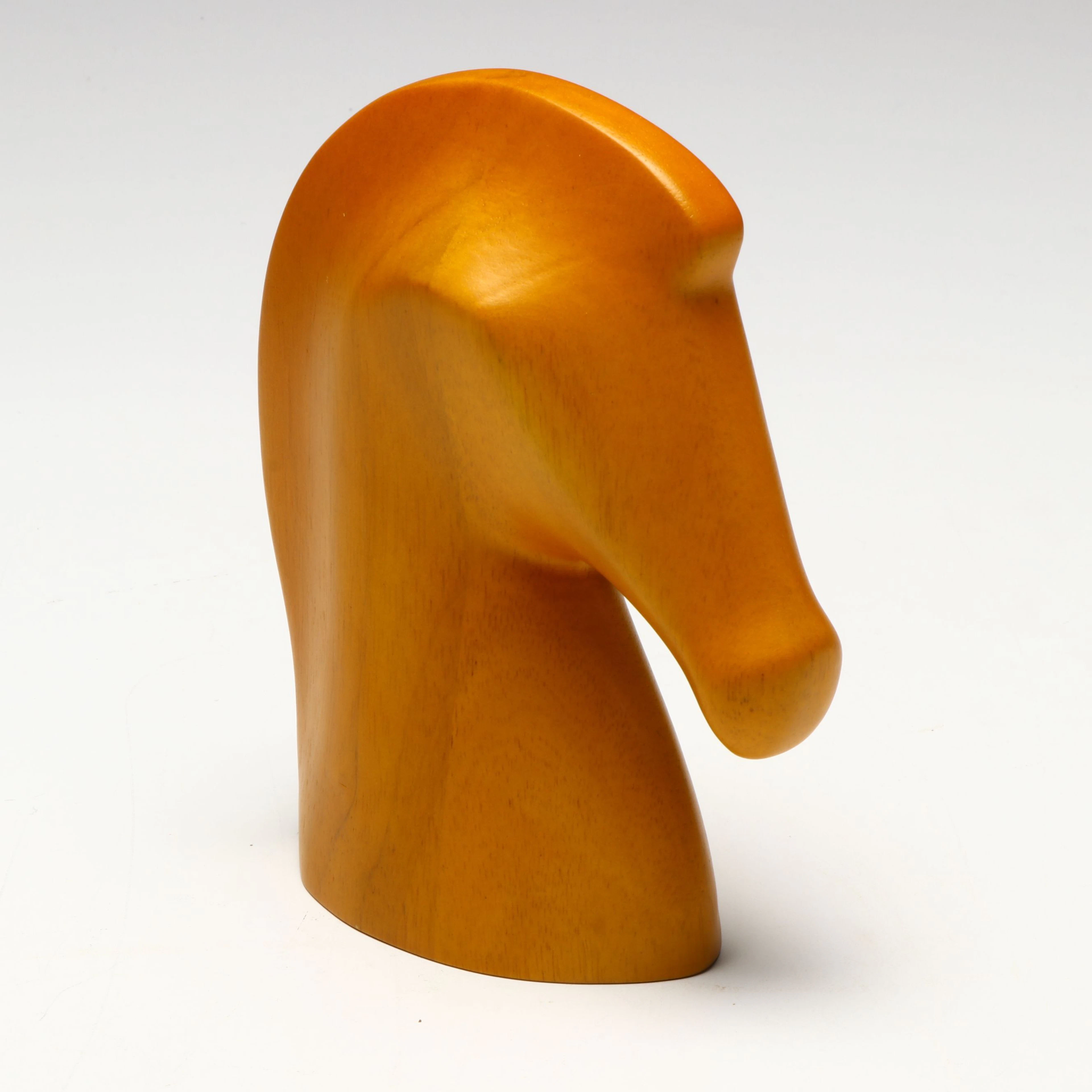 Hermès "Samarcande" Mahogany Horse Head Sculptural Paperweight