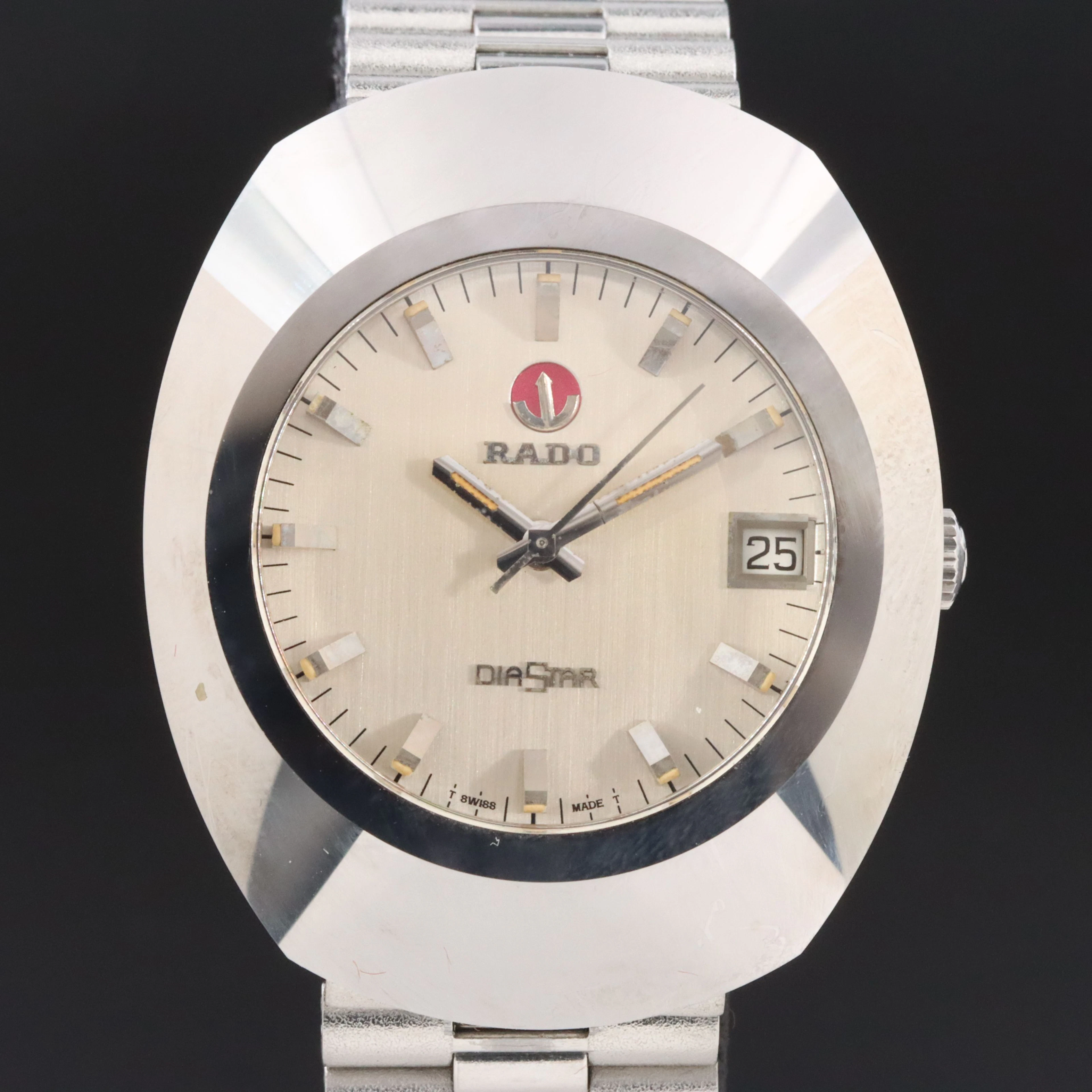 Vintage Rado DiaStar 1 Automatic Date Tungsten & Steel Watch
