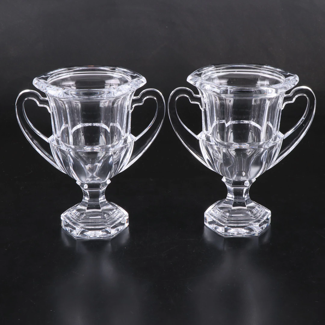 Tiffany & Co. Crystal Loving Cup Pair