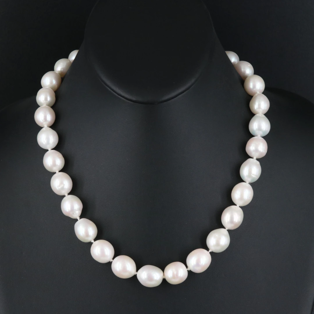 Princess Length Pearl Necklace with 14K Clasp