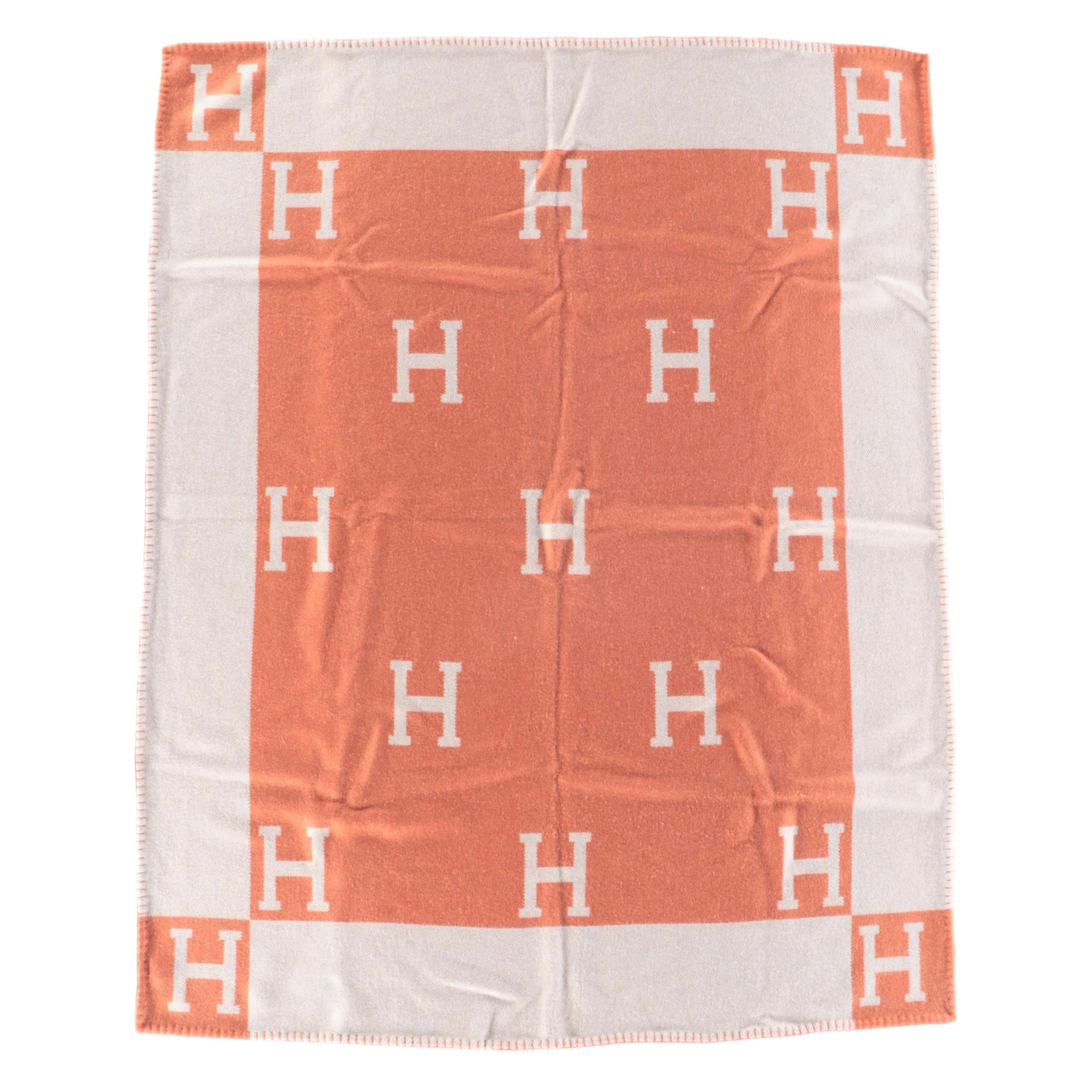 Hermès "Avalon" Merino Wool and Cashmere Throw Blanket