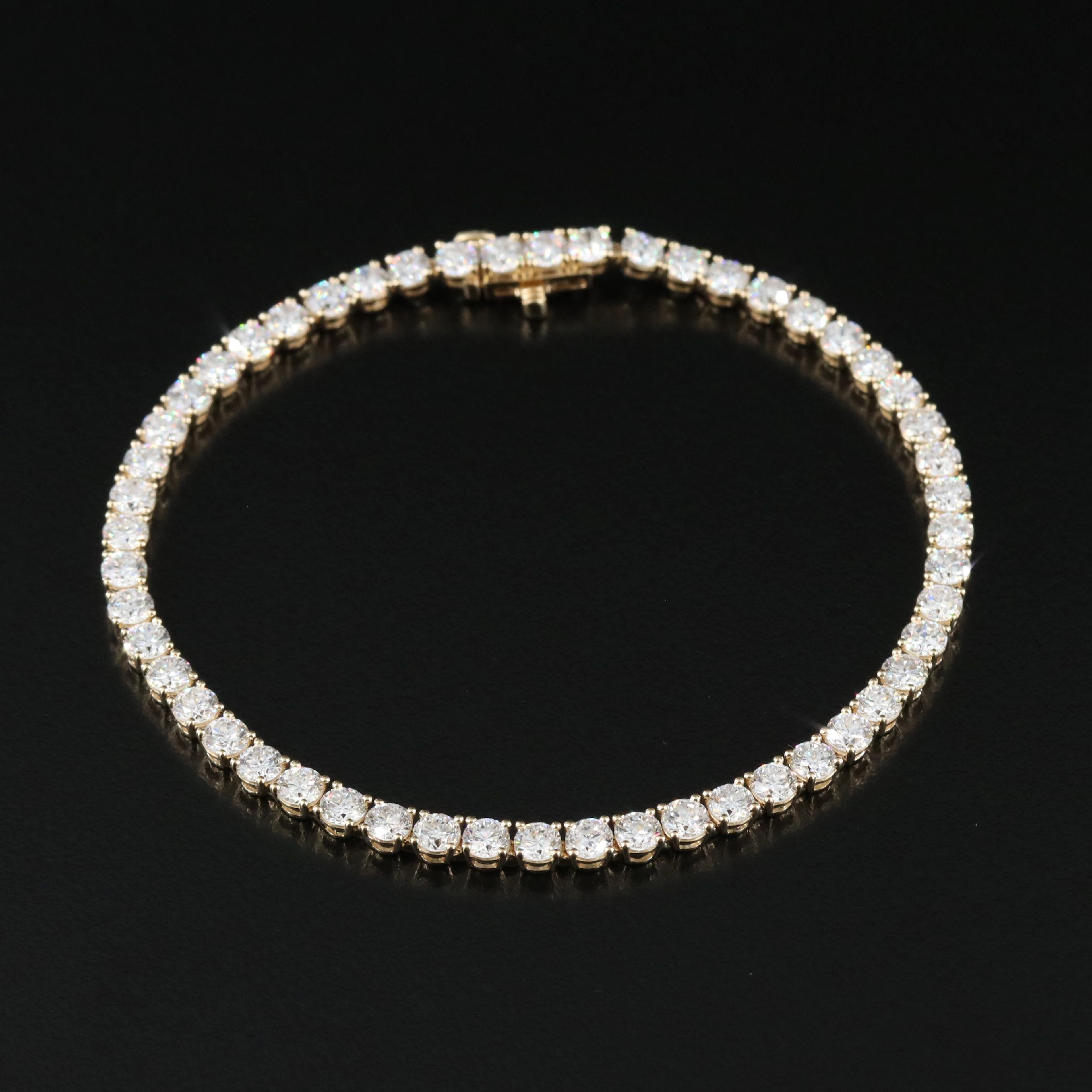 14K 7.32 CTW Lab Grown Diamond Line Bracelet