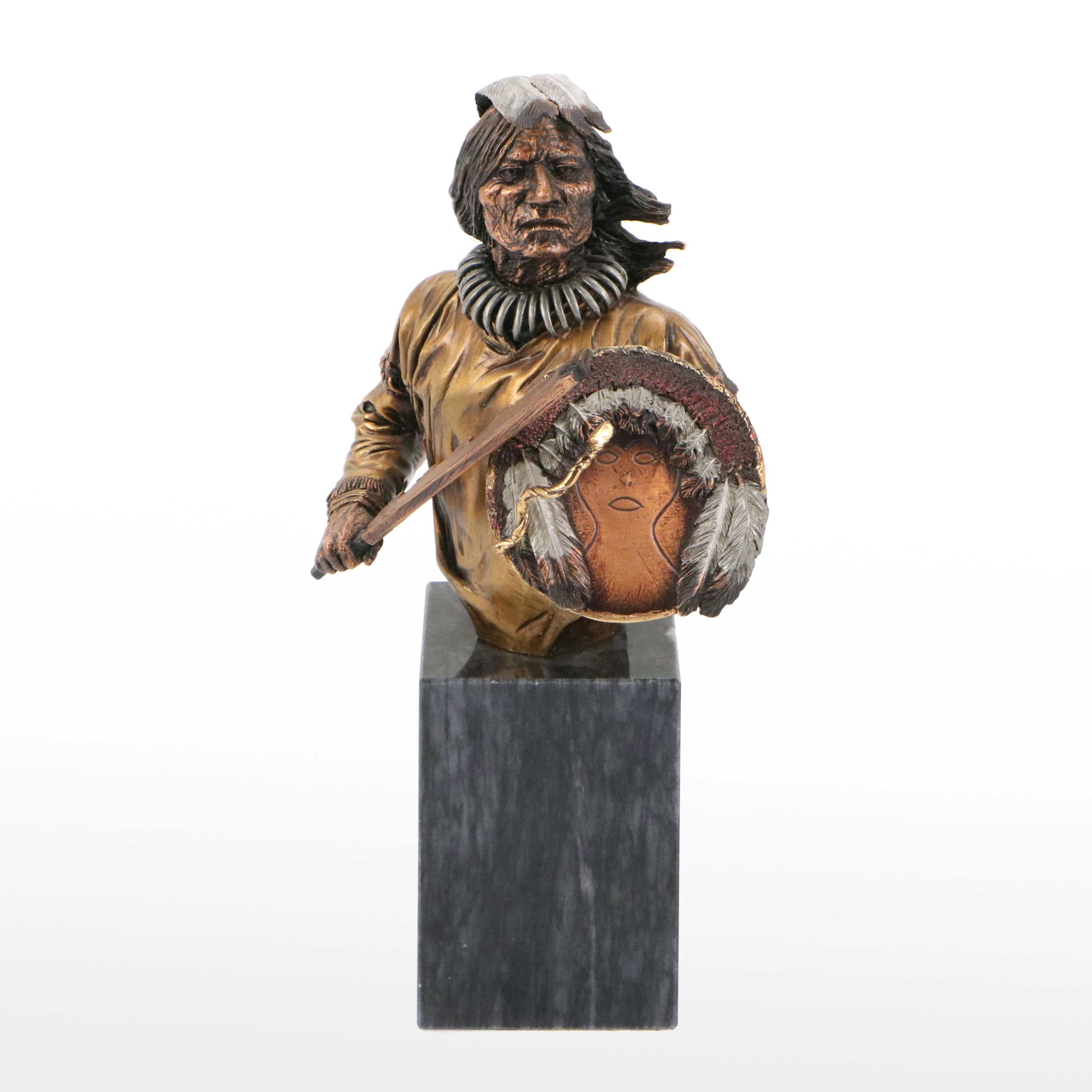 Legends Mixed Media Bust "Dog Soldier" After Willy Whitten, 1992