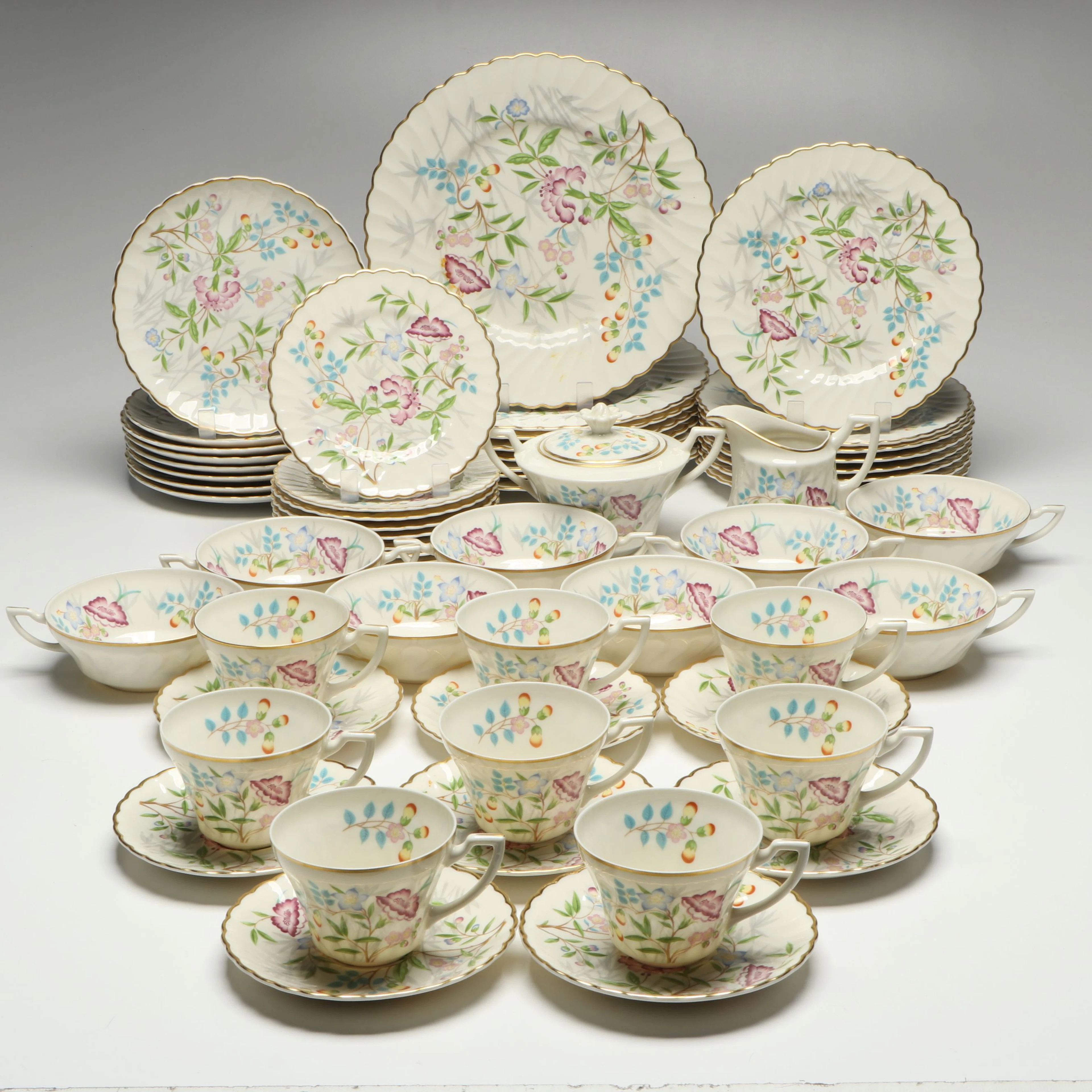 Syracuse "Jewel Tree" Porcelain Dinnerware, Mid-20th Century