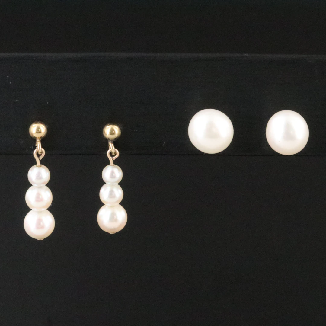 Pearl Earrings Featuring 10K and 14K