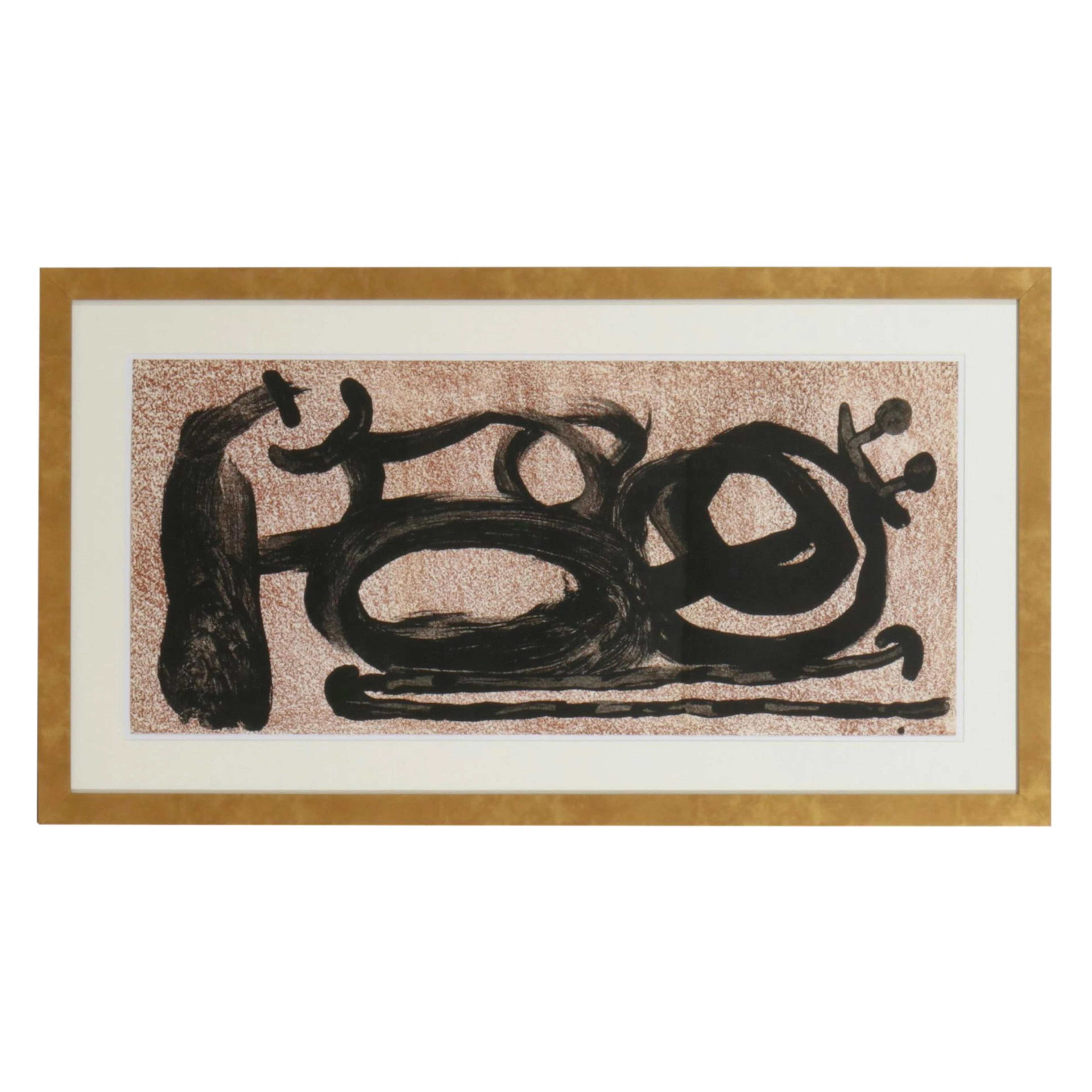 Joan Miró Triple-Page Color Lithograph for "Derrière le Miroir," 1967