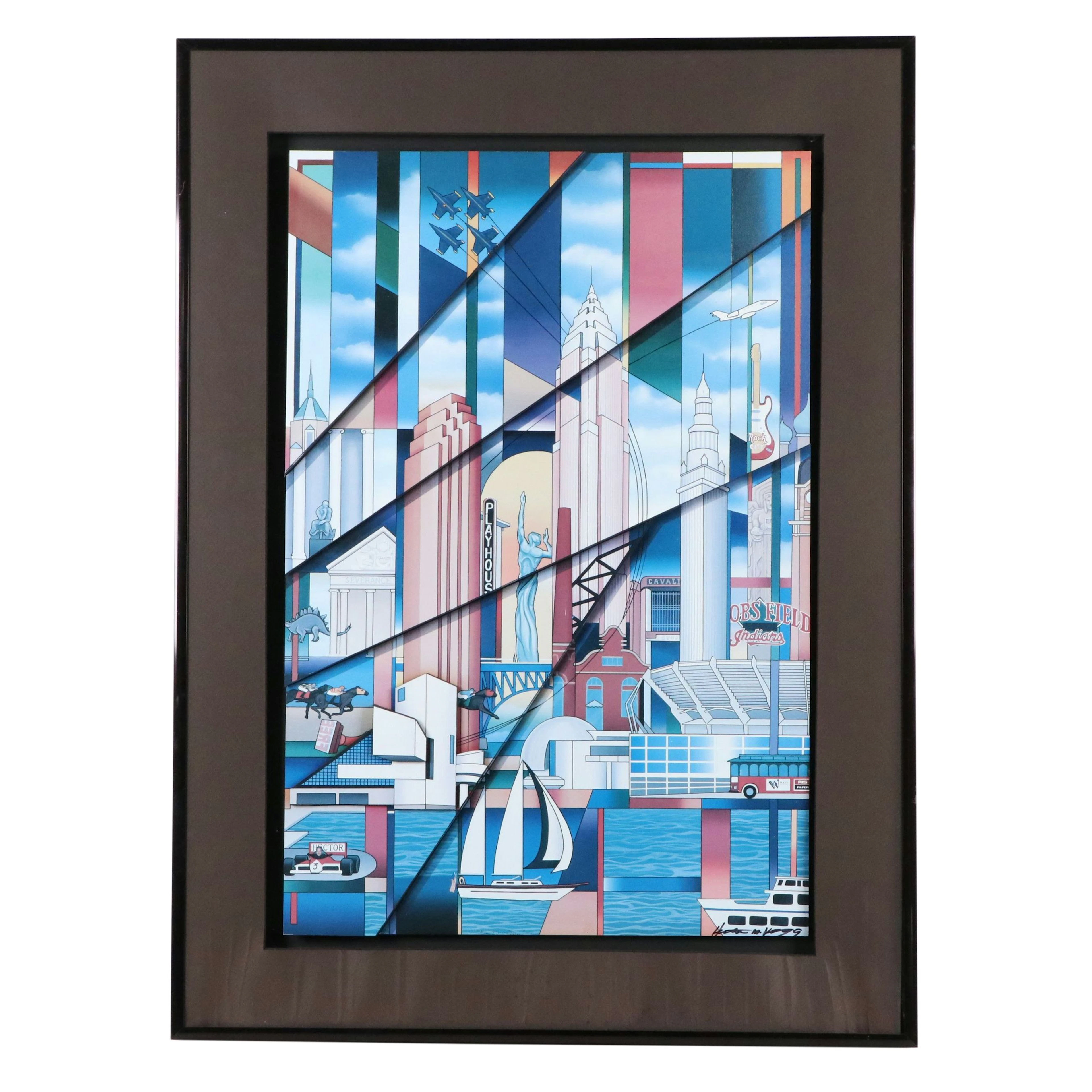 Hector Vega Offset Lithograph "In Motion for the Millennium," 1999