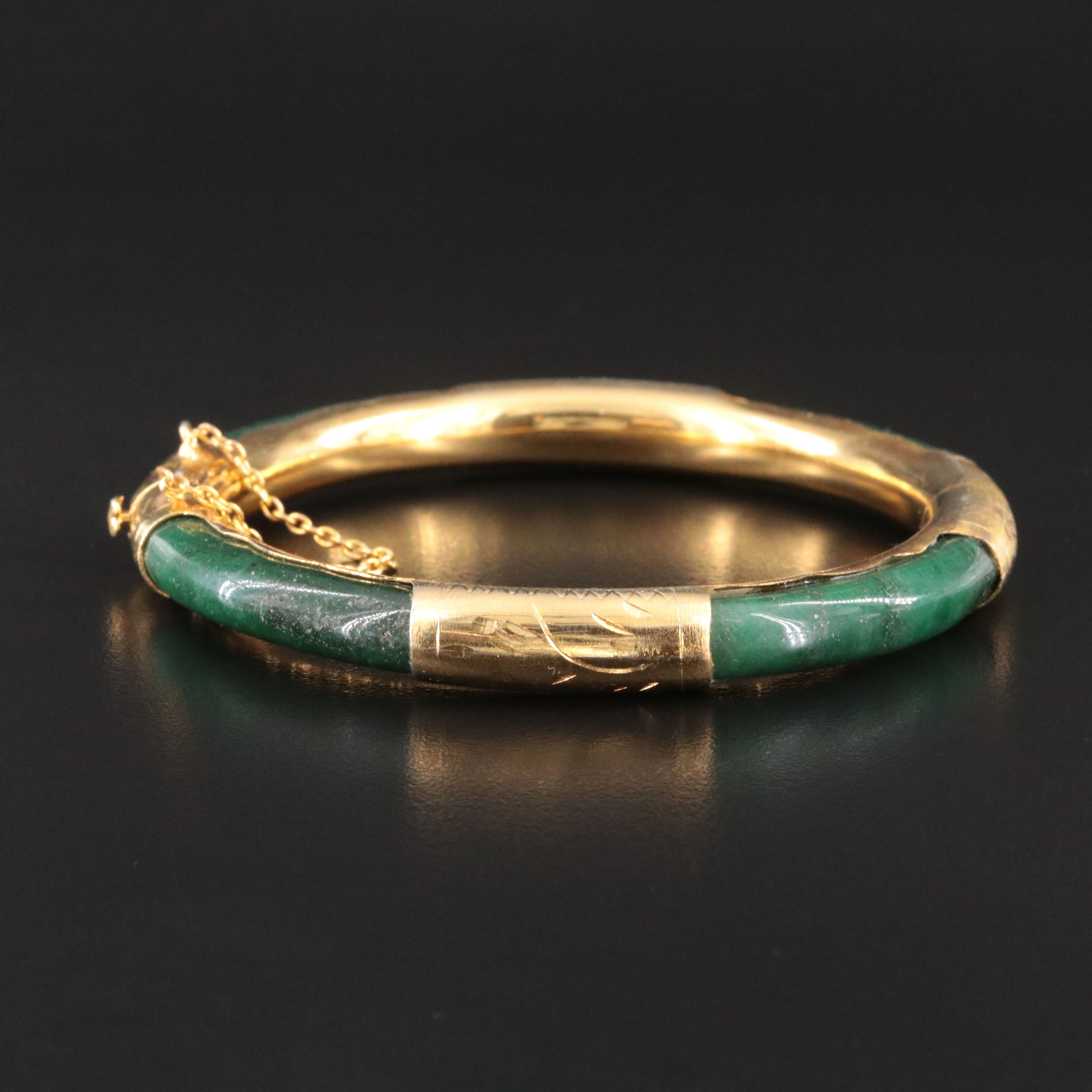 Hinged Bangle Aventurine Bracelet