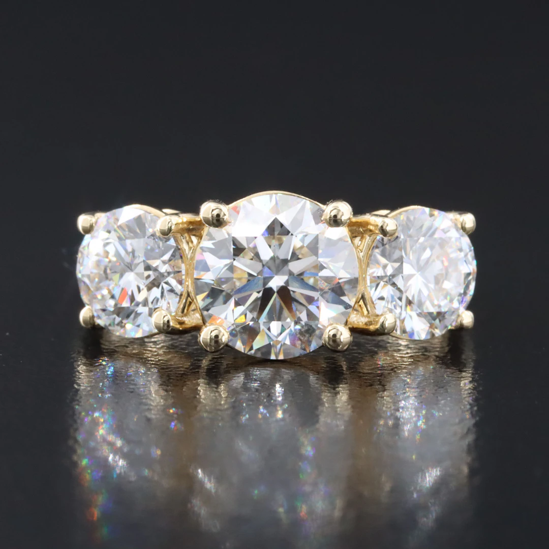 14K 4.01 CTW Lab Grown Diamond Ring with IGI Reports