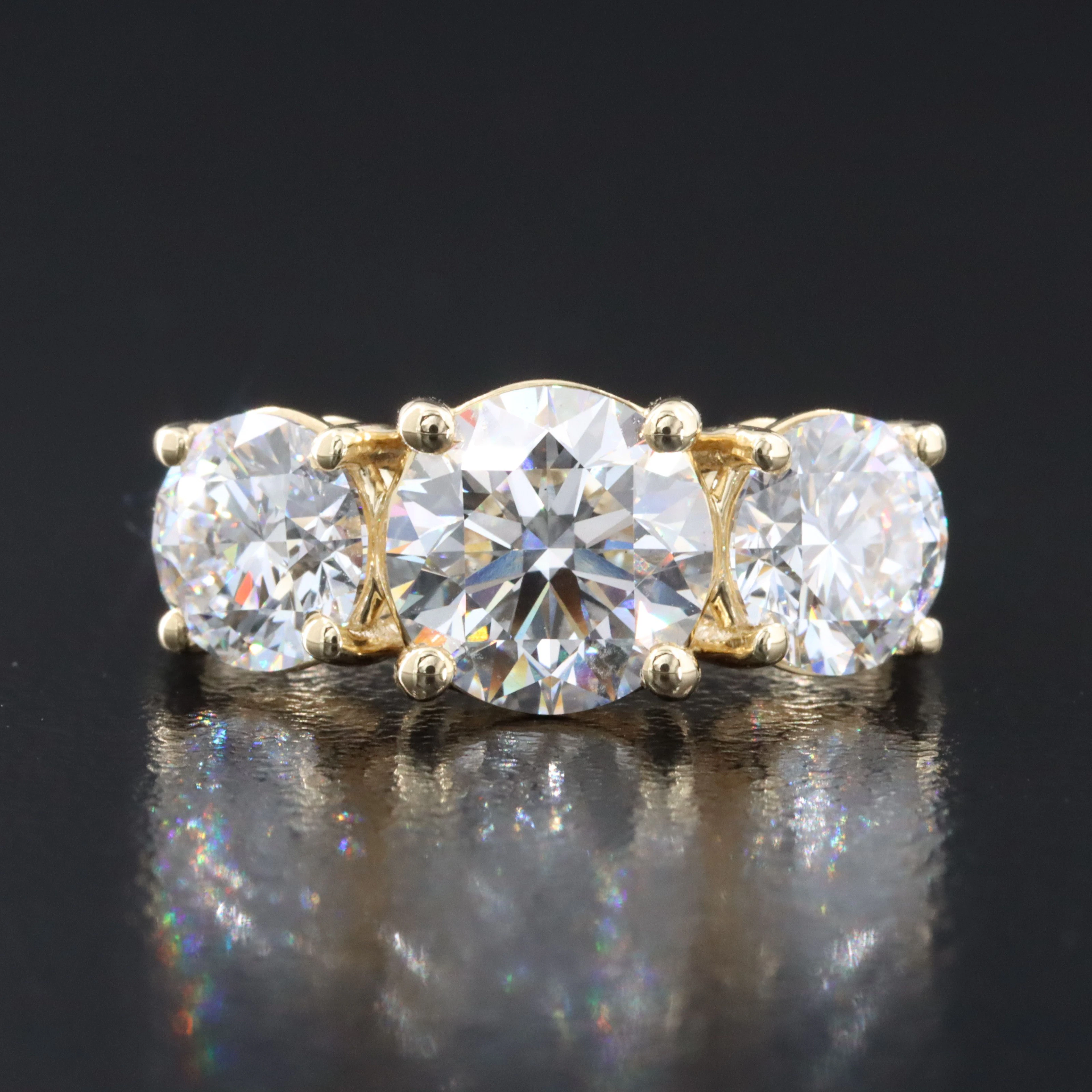 14K 4.01 CTW Lab Grown Diamond Ring with IGI Reports