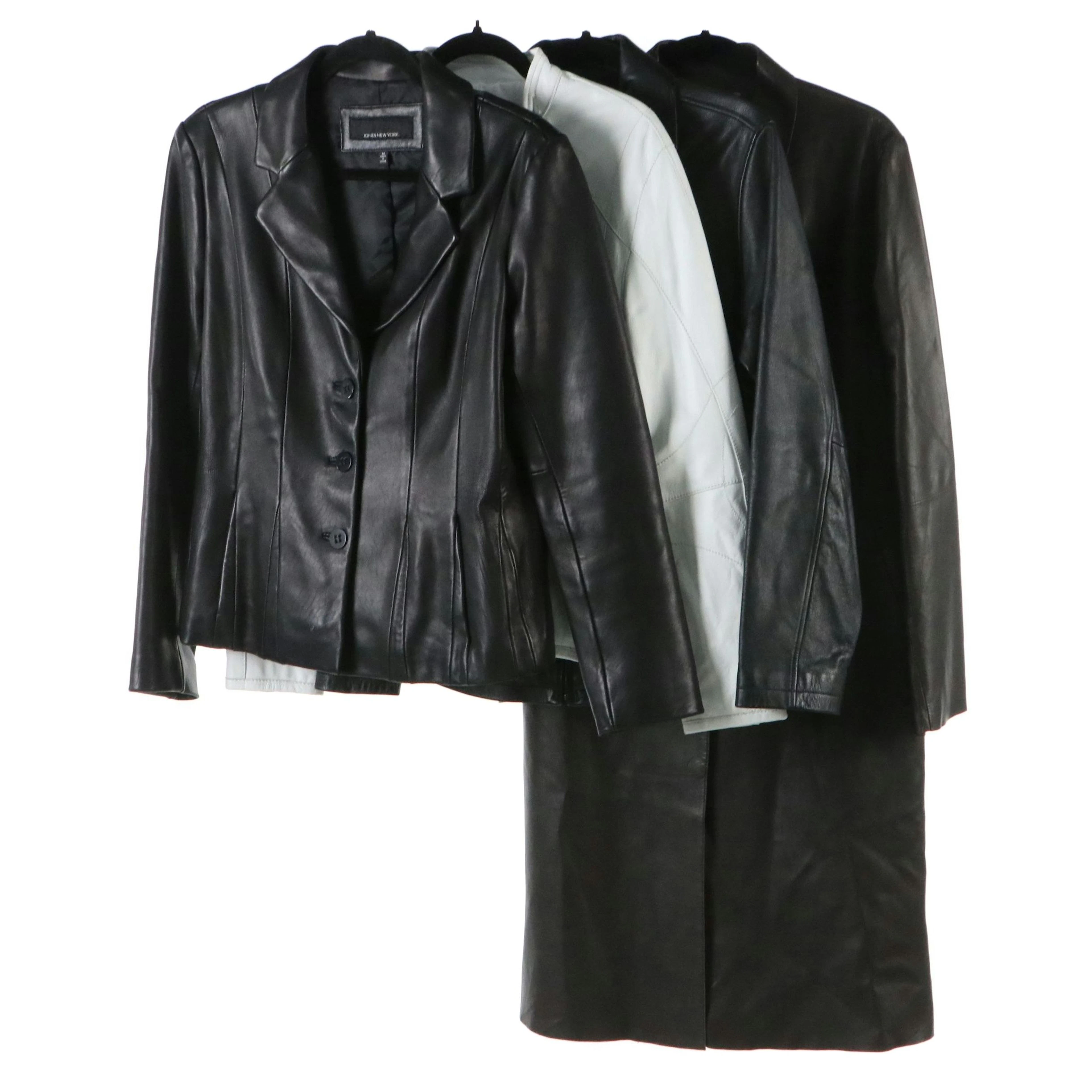 Jones New York Leather Jackets, Anne Klein Leather Coat, and GAP Leather Jacket