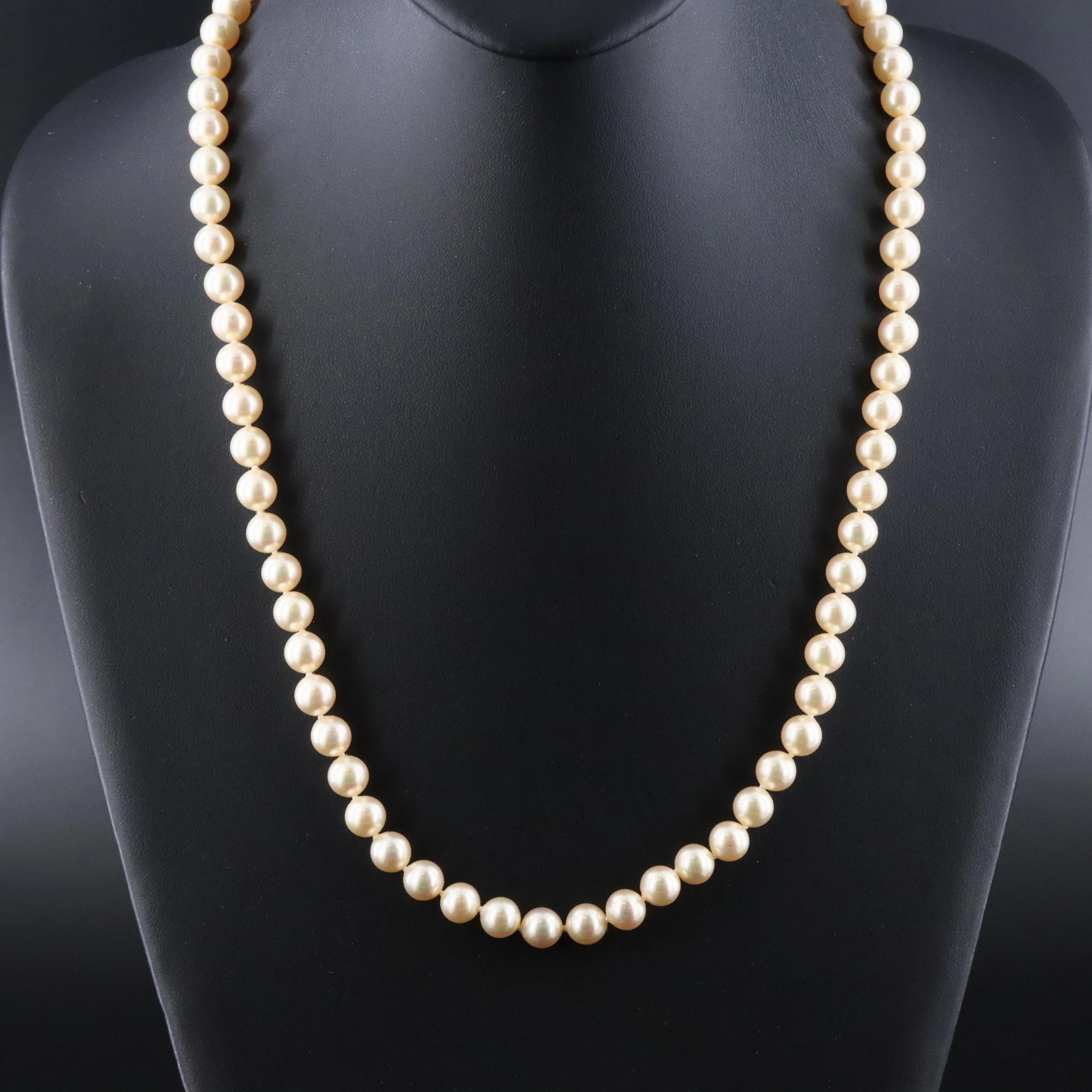 Majorica Imitation Pearl Necklace with Sterling Clasp