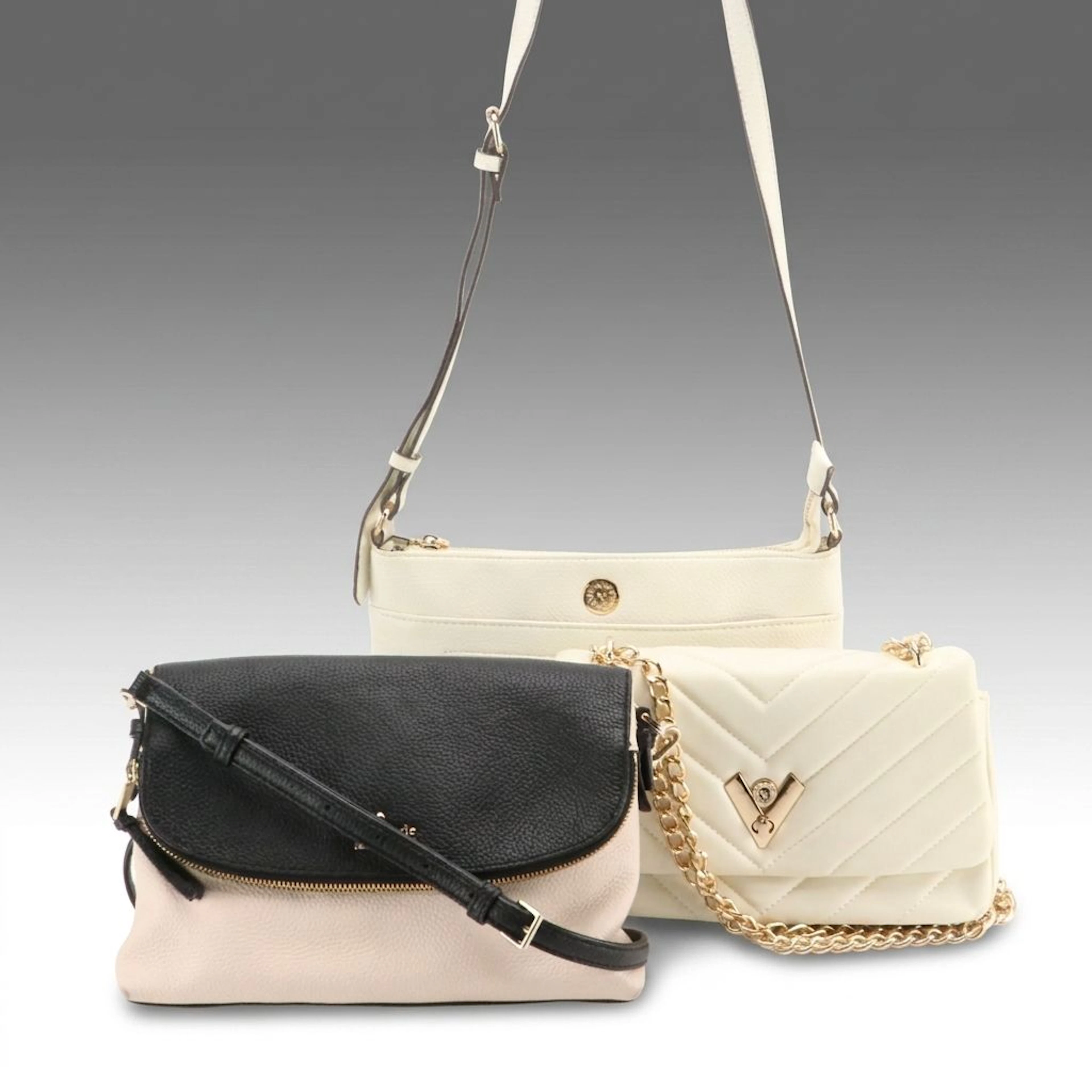 Kate Spade Leather Polly Flap & Anne Klein Crossbody Bags w/ Other Shoulder Bag