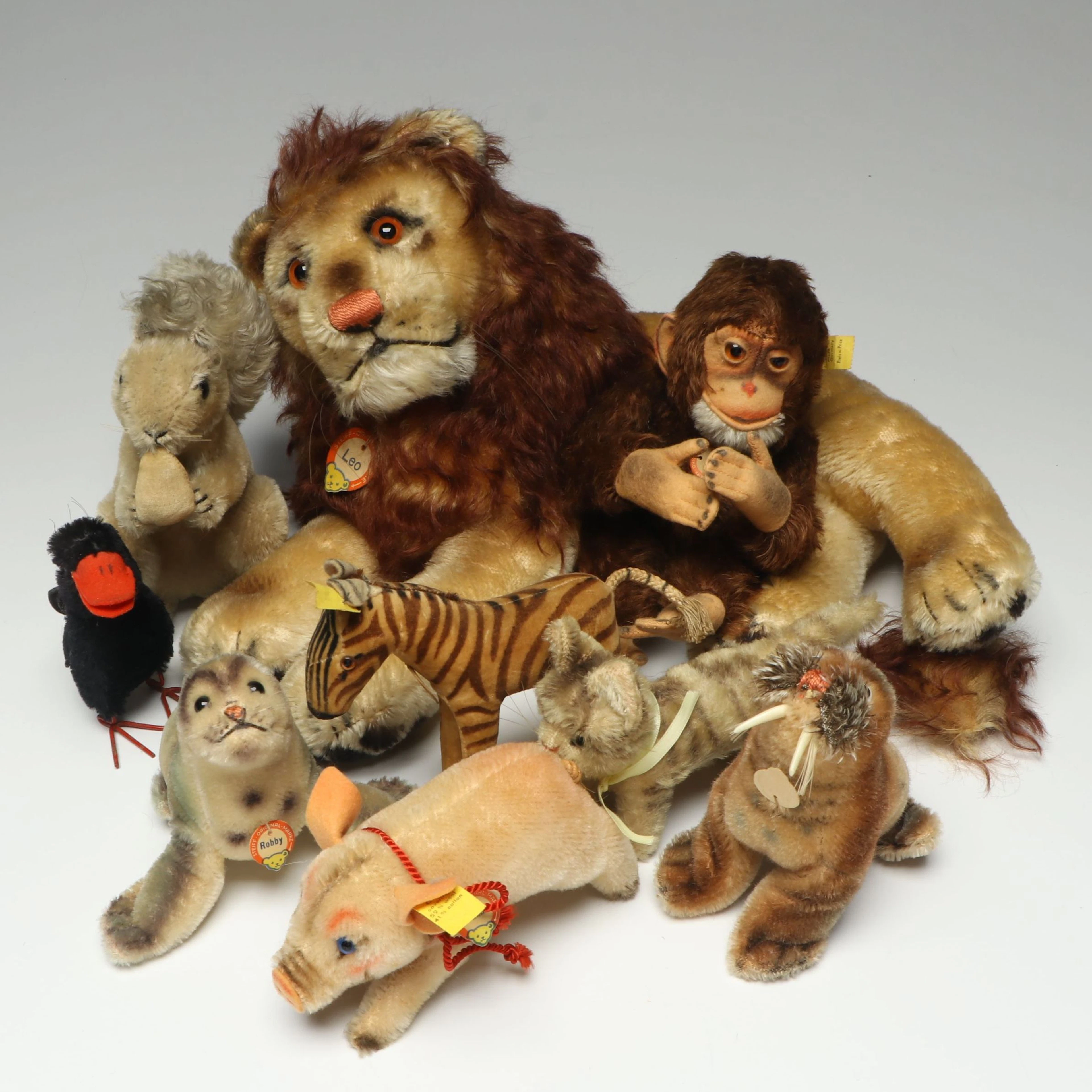 Steiff "Leo," "Paddy," "Robby" and More German Stuffed Animals