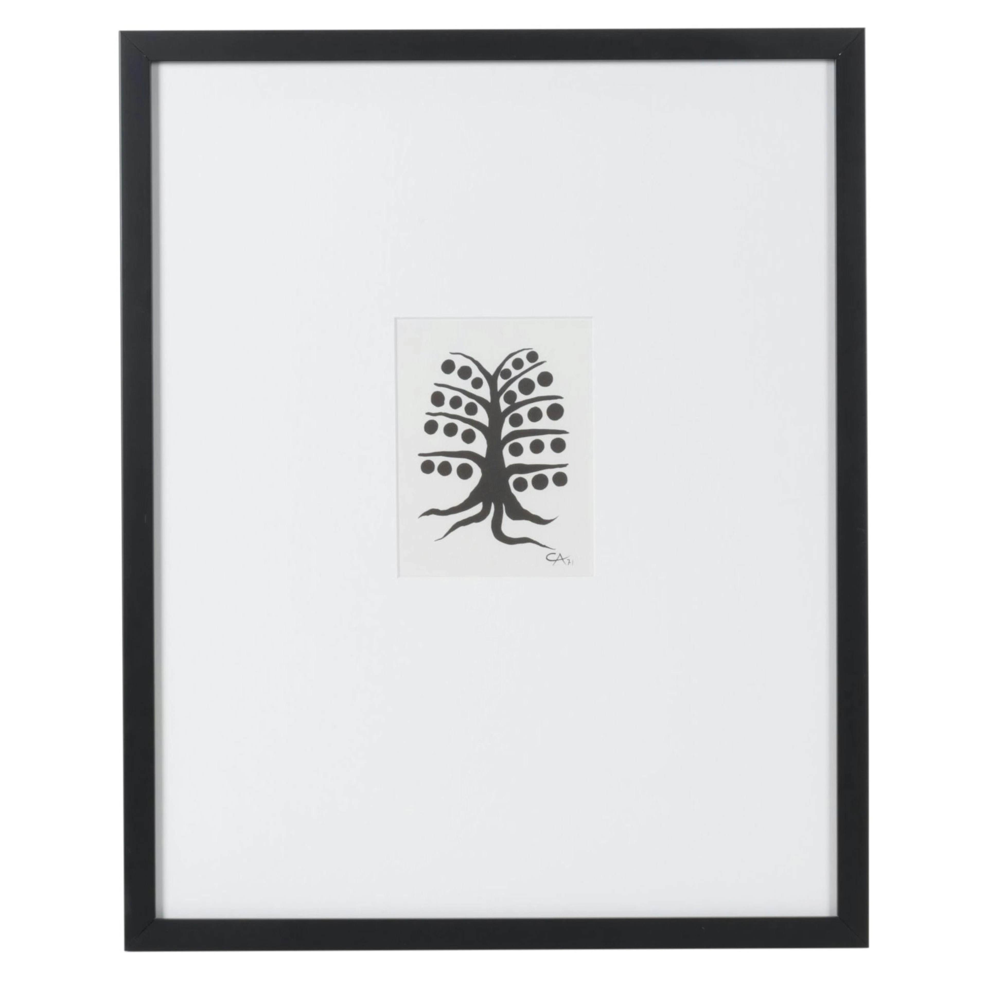 Alexander Calder Color Lithograph "Tree" for "Derrière le Miroir," 1971