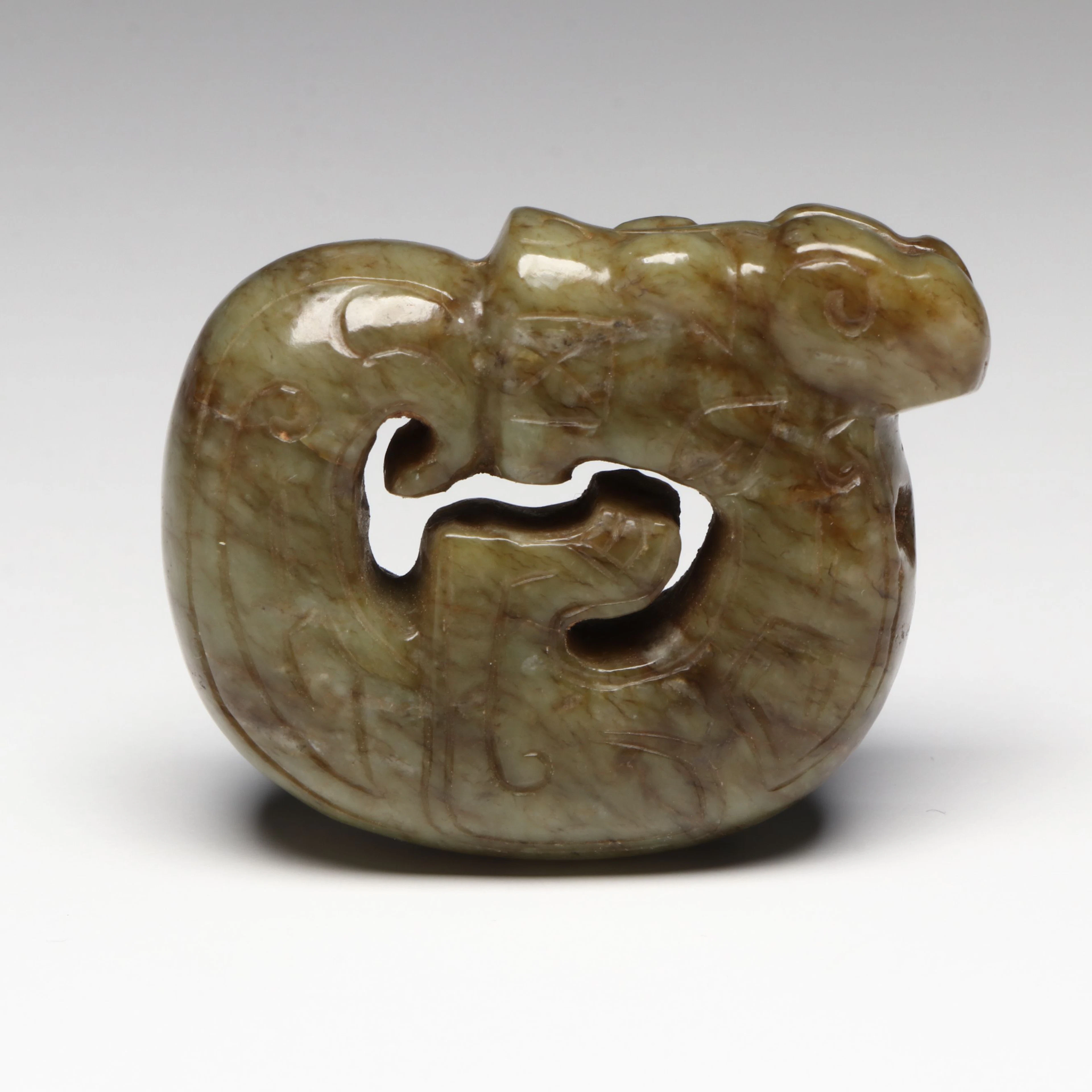 Chinese Carved Nephrite Dragon