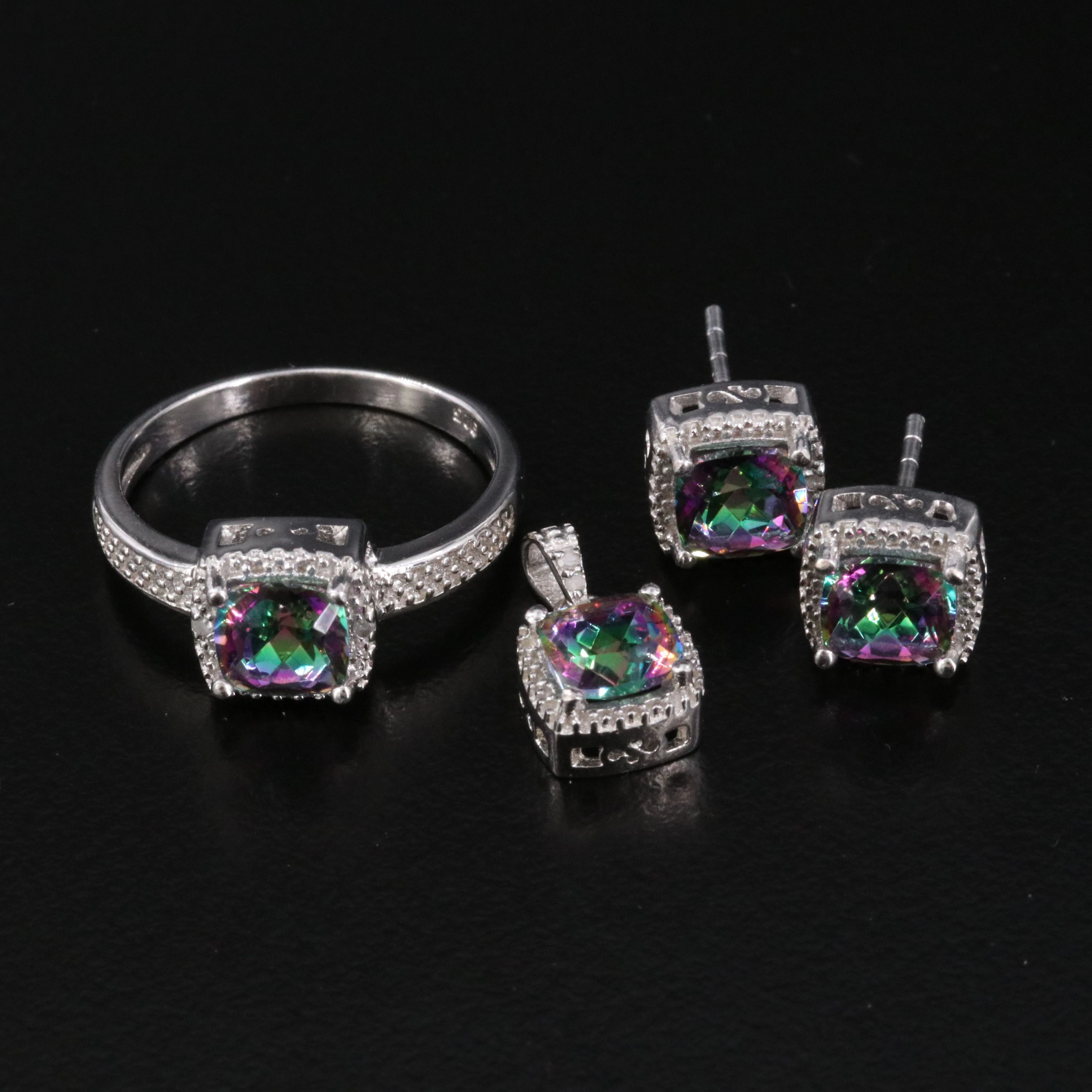 Sterling Quartz Jewelry Set
