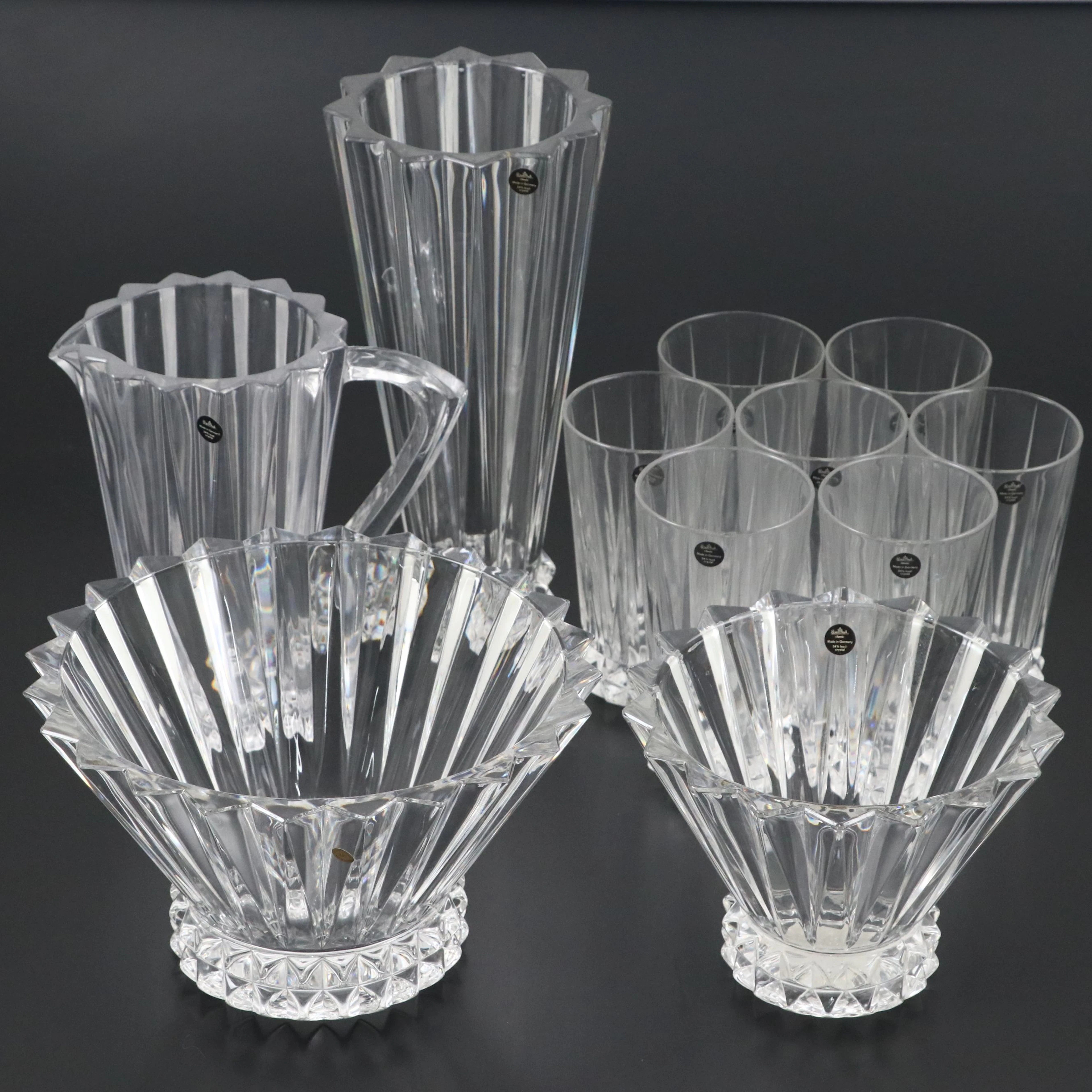 Rosenthal "Blossom" Cut Crystal Tumblers, Bowls and More Tableware