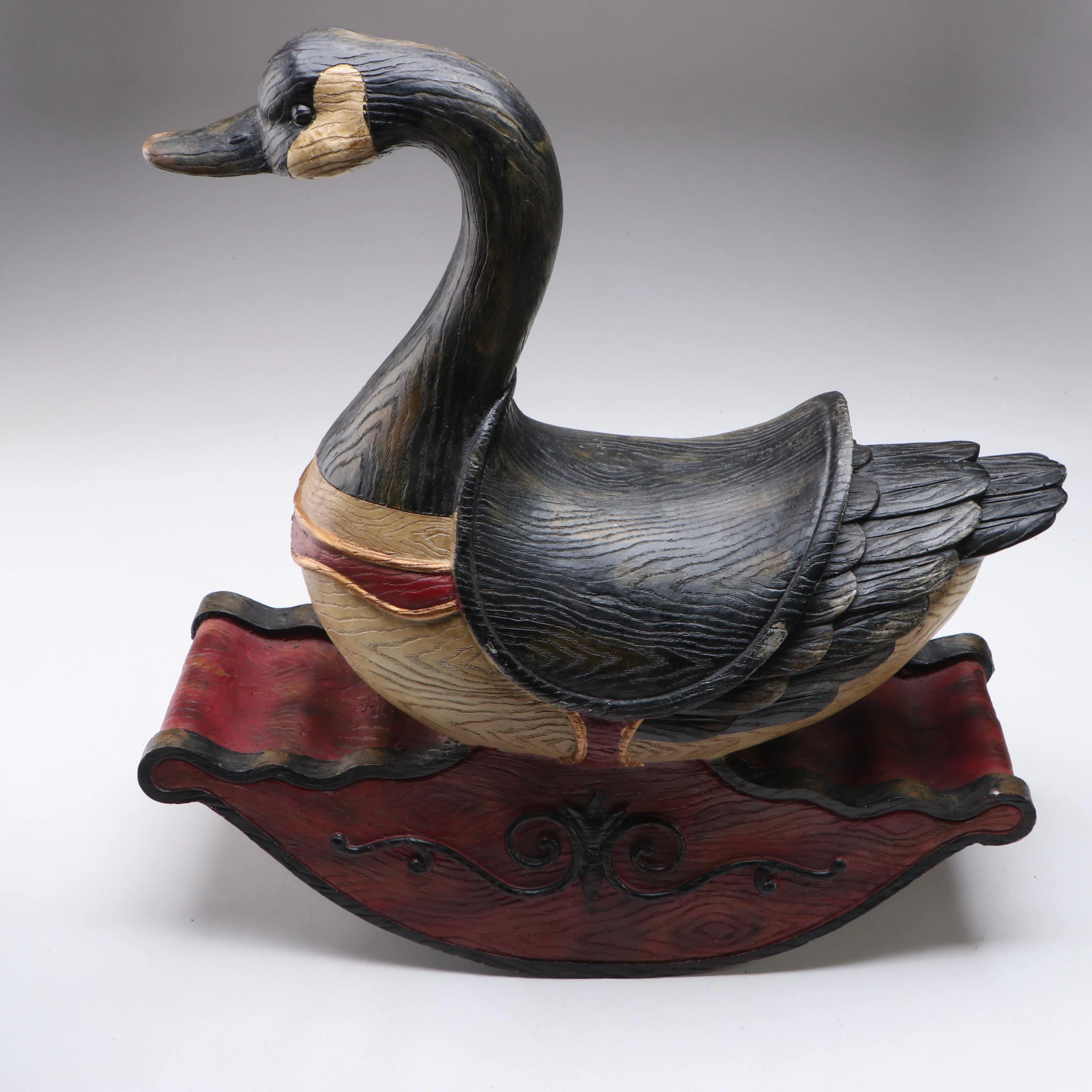 Antiqued Canadian Goose Rocking Chair