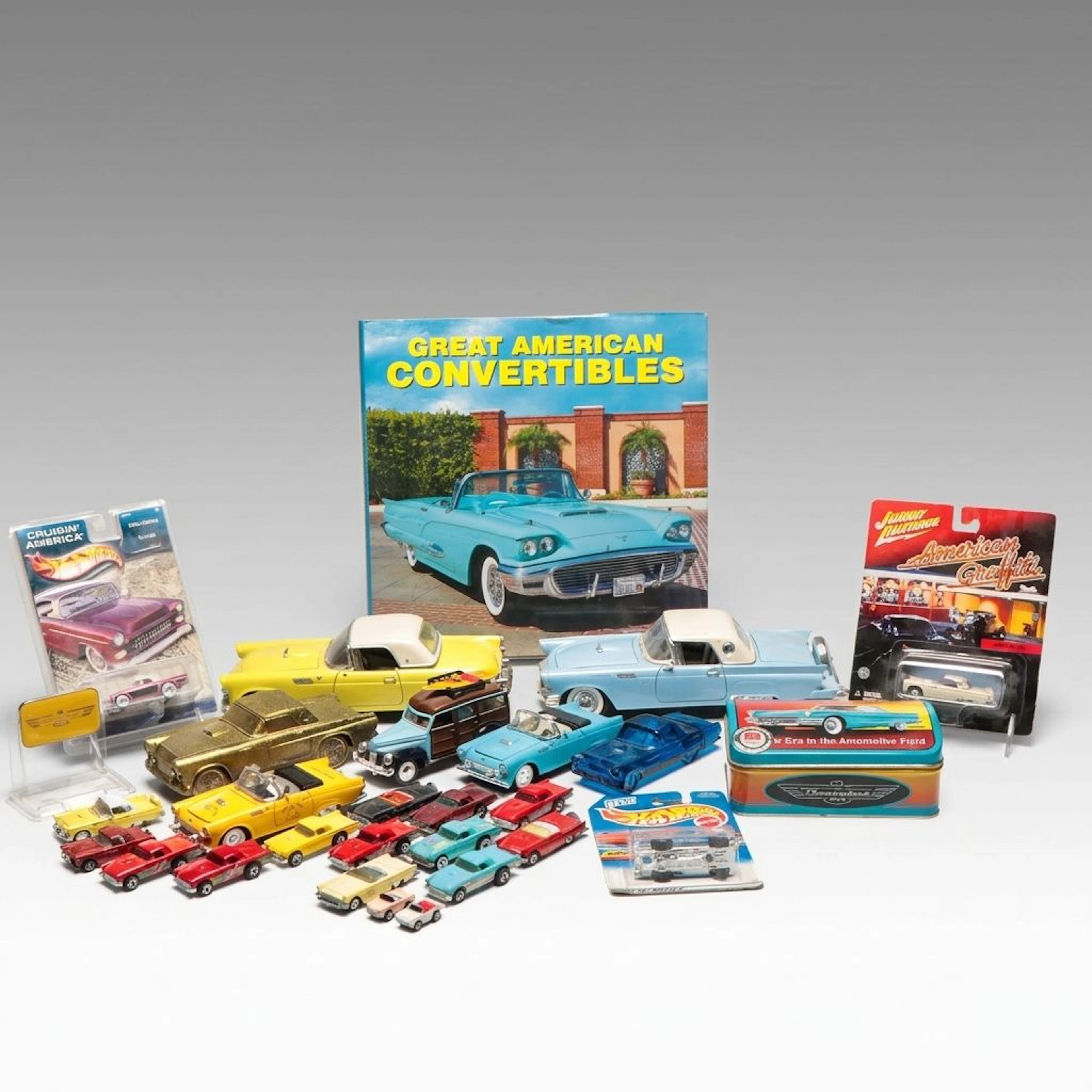 Road Tough, Hot Wheels, and More Diecast Cars with Vintage Car Memorabilia