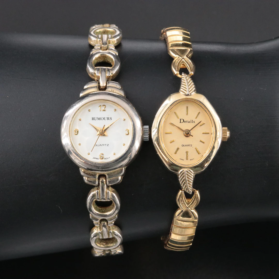 Detail and Rumours Gold Tone Quartz Dress Watches
