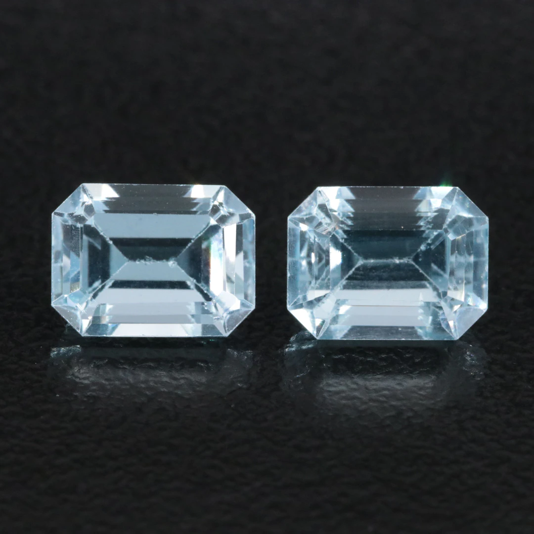 Loose 4.20 CTW Sky Blue Topaz, Matched Pair