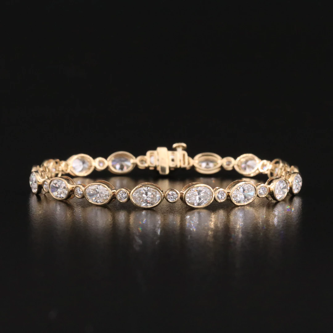 14K 8.00 CTW Lab Grown Diamond Bracelet with IGI Report