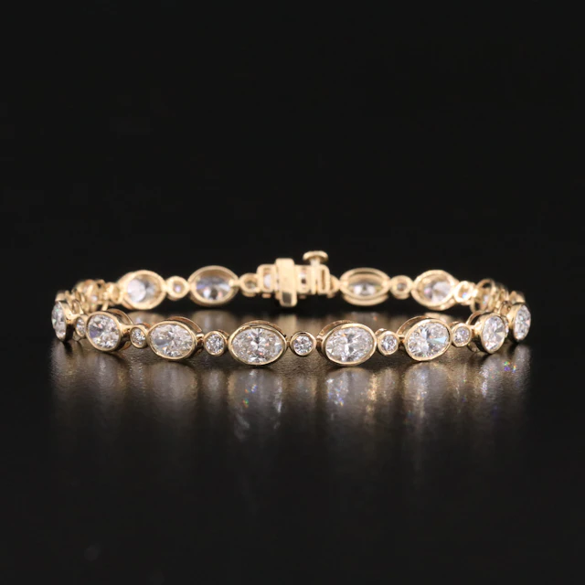 14K 8.00 CTW Lab Grown Diamond Bracelet with IGI Report
