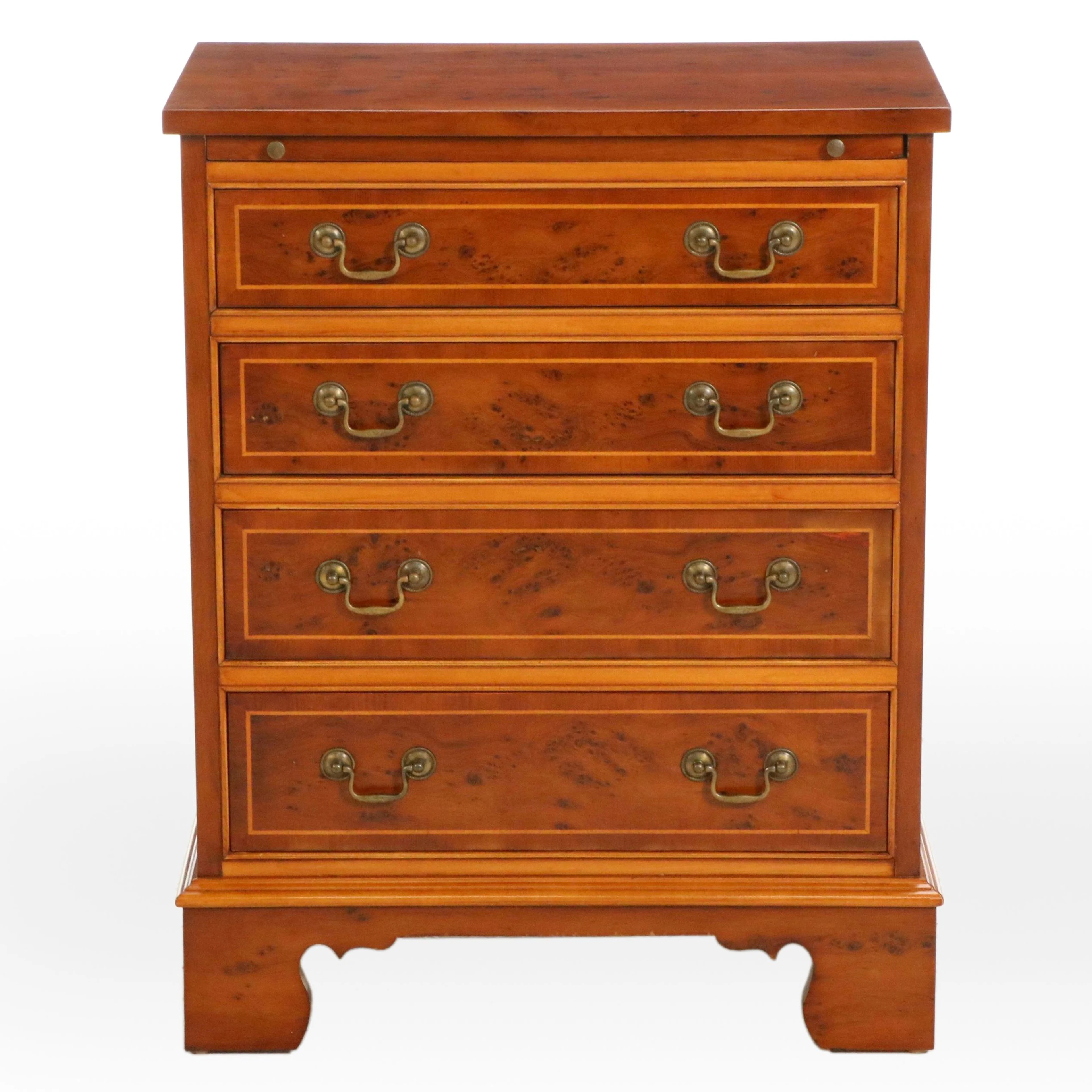 John Widdicomb Burl Wood Four-Drawer Chest