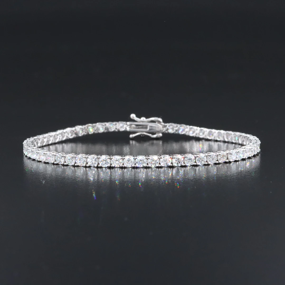 Sterling 4.64 CTW Lab Grown Diamond Line Bracelet