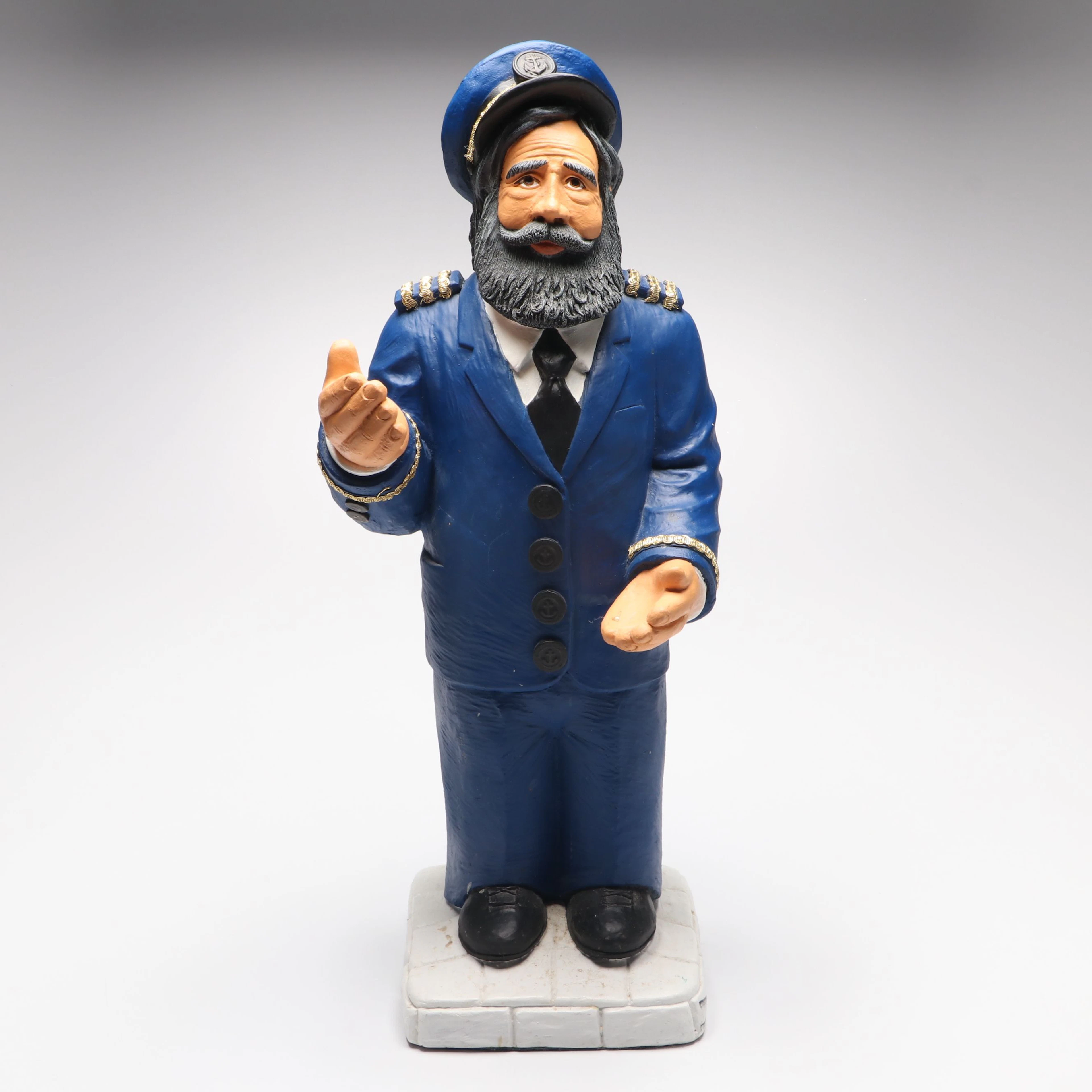 Sea Captain Resin Wine Bottle Holder